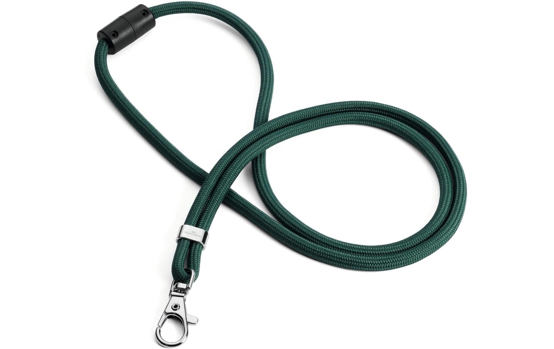 DURABLE Textilband rPET mit Karabineer 10 Stück, Grün