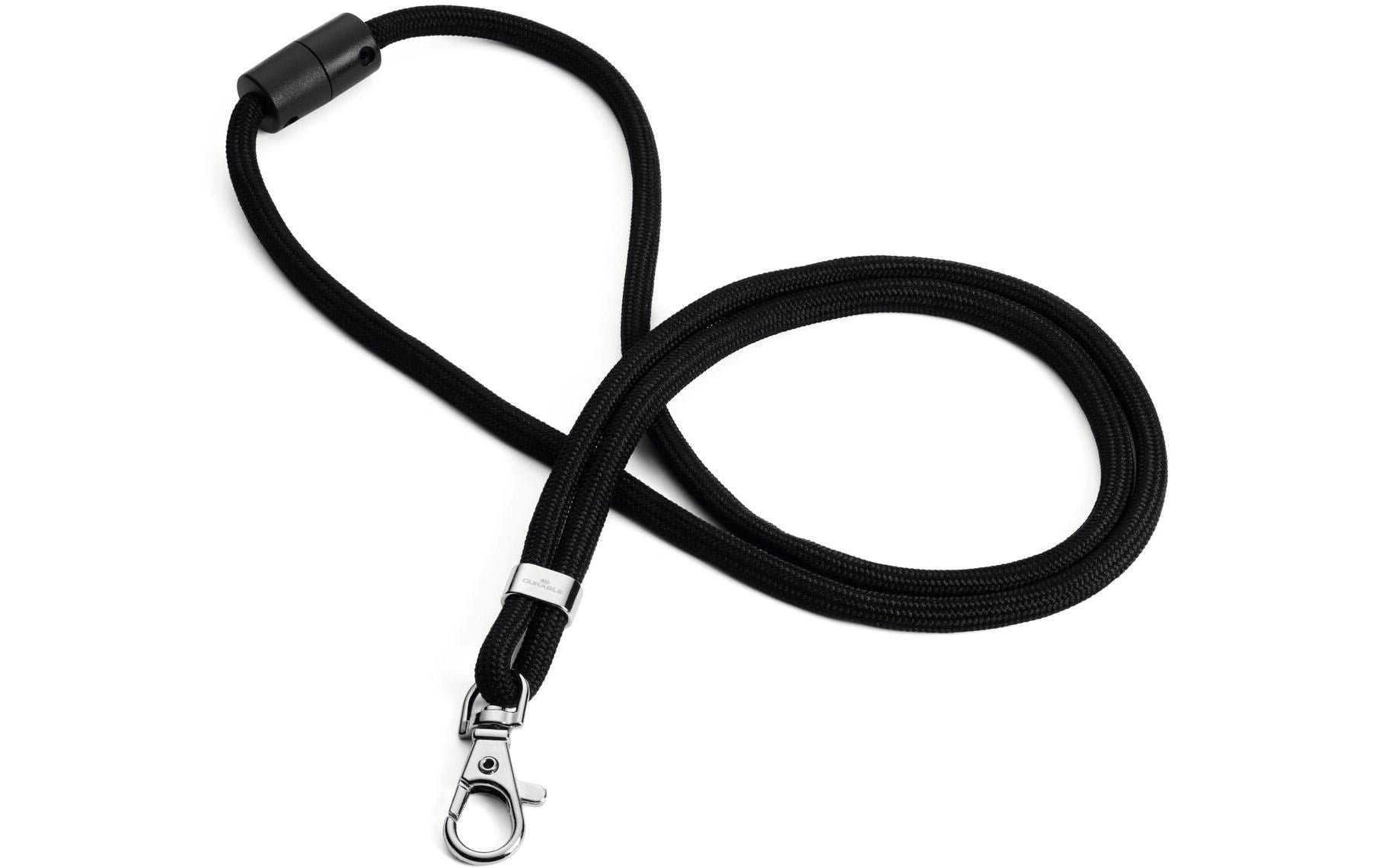 DURABLE Textilband rPET mit Karabiner 10 Stück, Schwarz