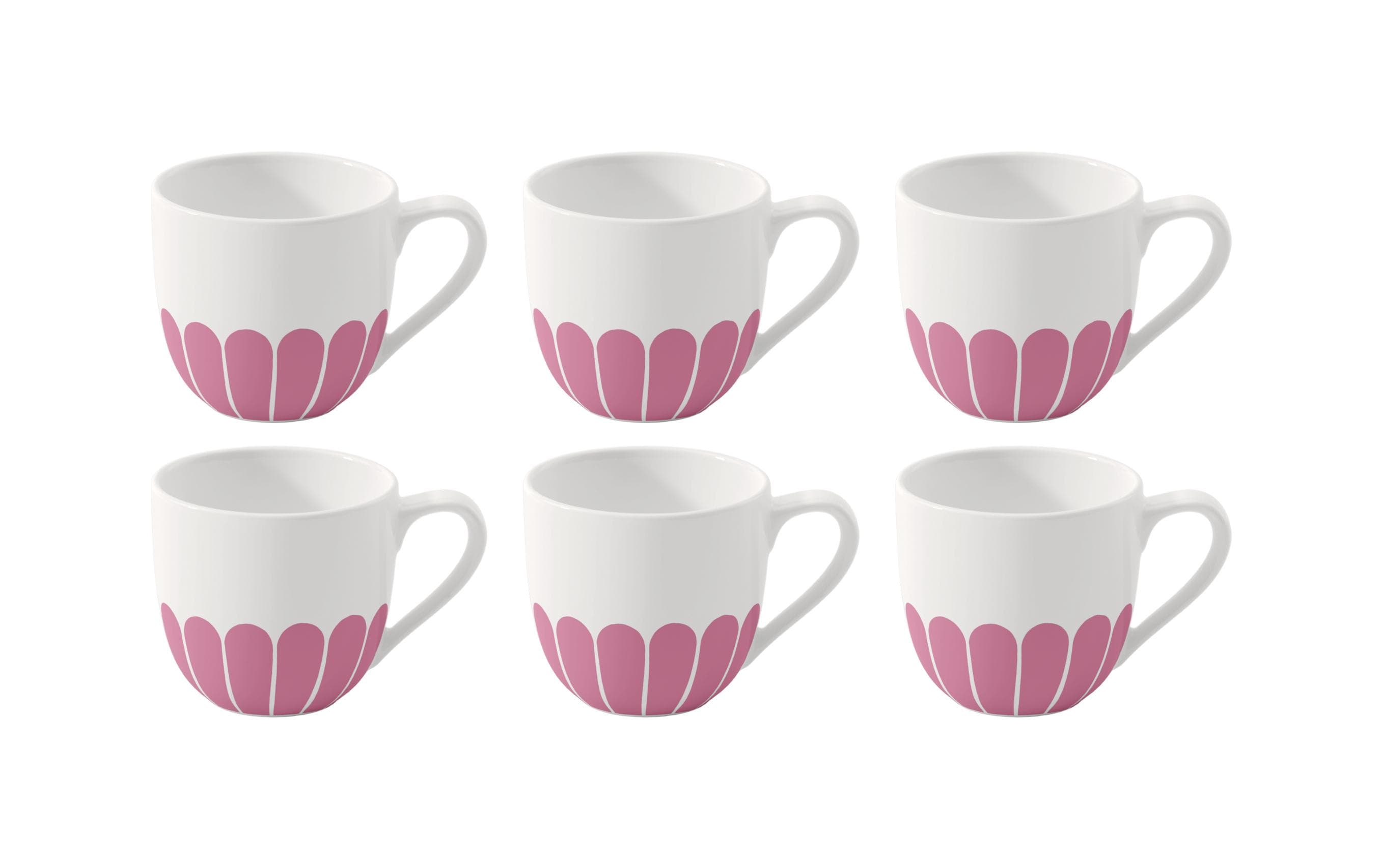 Villeroy & Boch Espressotasse Fleur 70 ml, 6 Stück, Rosa
