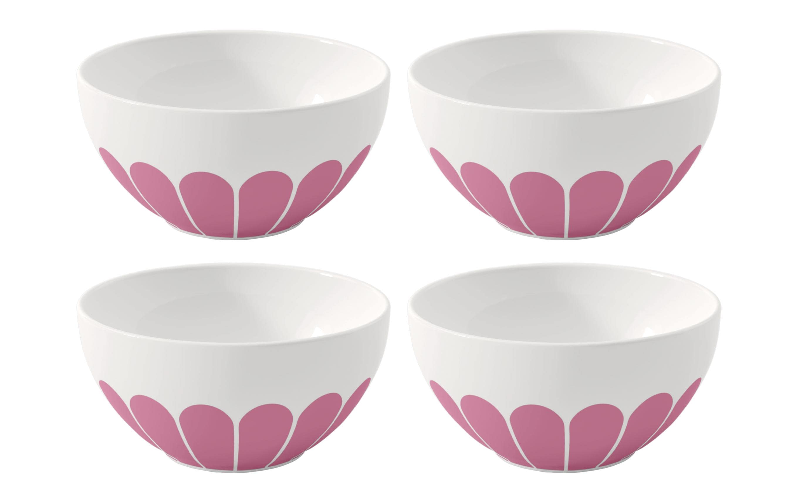 Villeroy & Boch Müslischale Fleur 4 Stück, Rosa