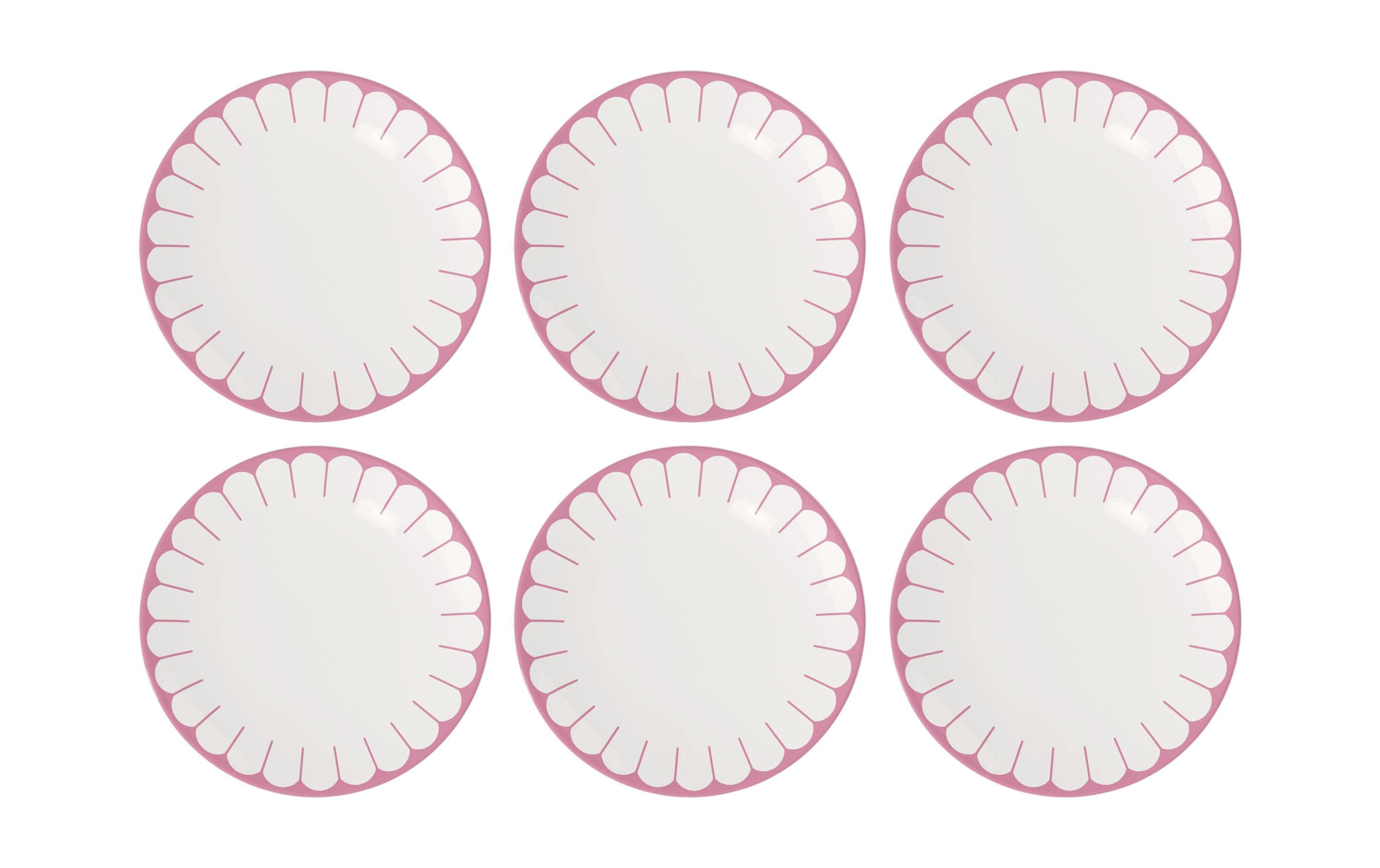 Villeroy & Boch Speiseteller Fleur 6 Stück, Rosa