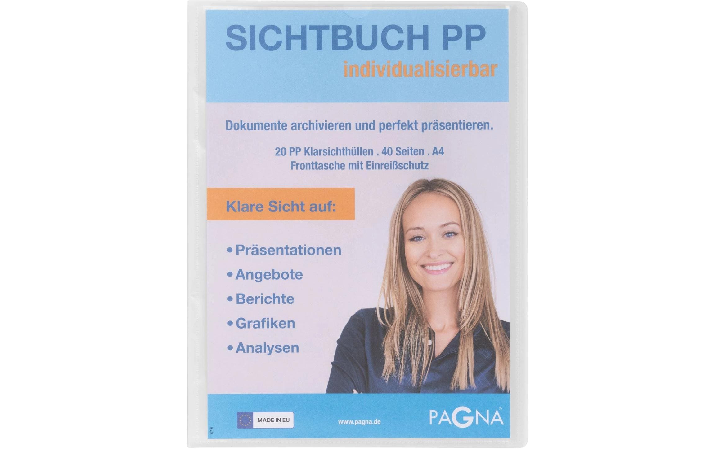 Pagna Sichtbuch mit Fronttasche, Office A4 Transparent