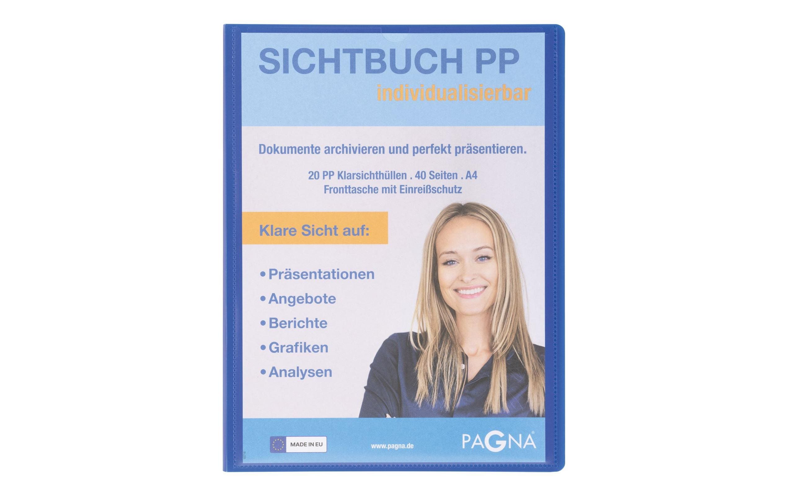 Pagna Sichtbuch mit Fronttasche, Office A4 Blau
