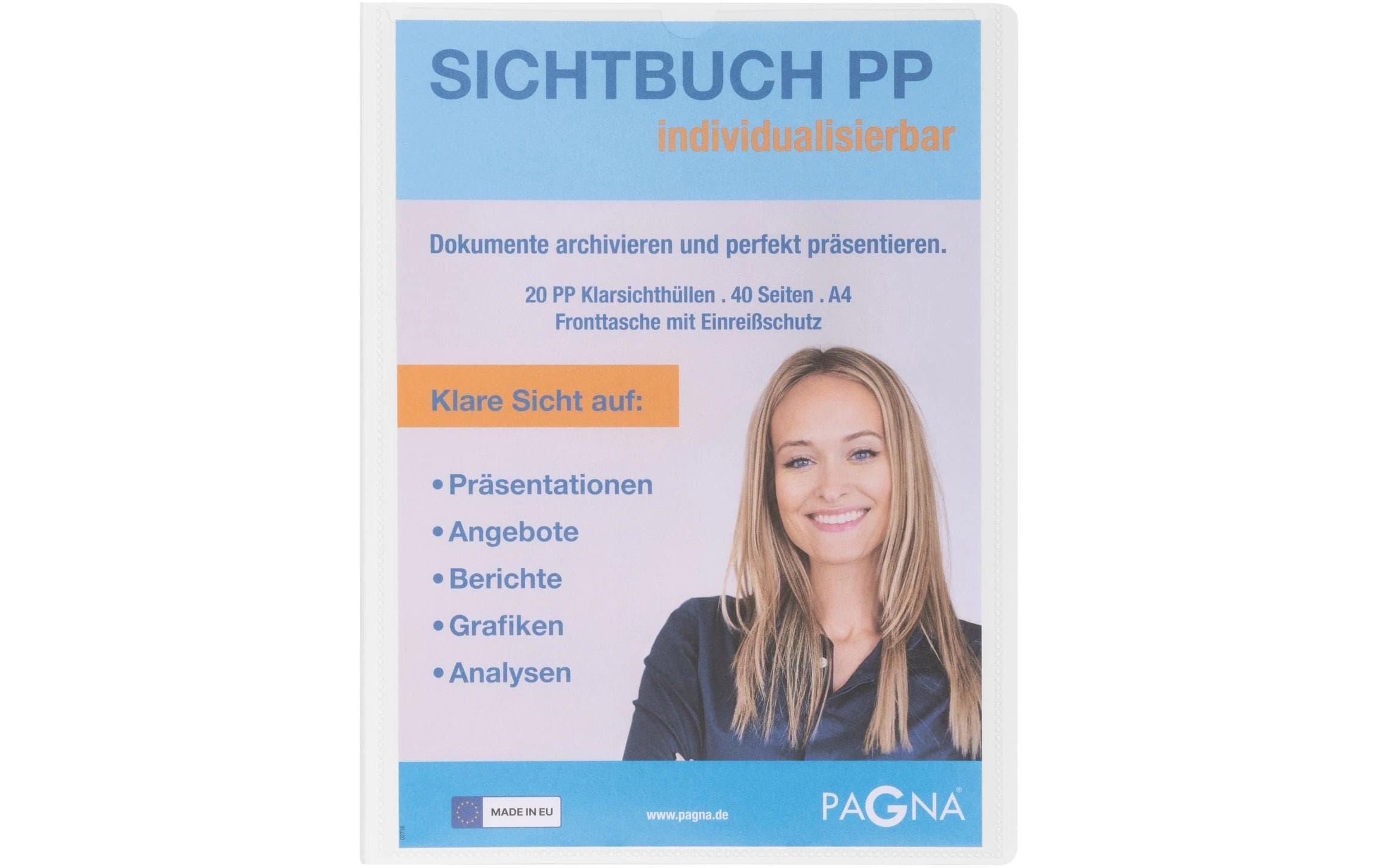 Pagna Sichtbuch mit Fronttasche, Office A4 Weiss