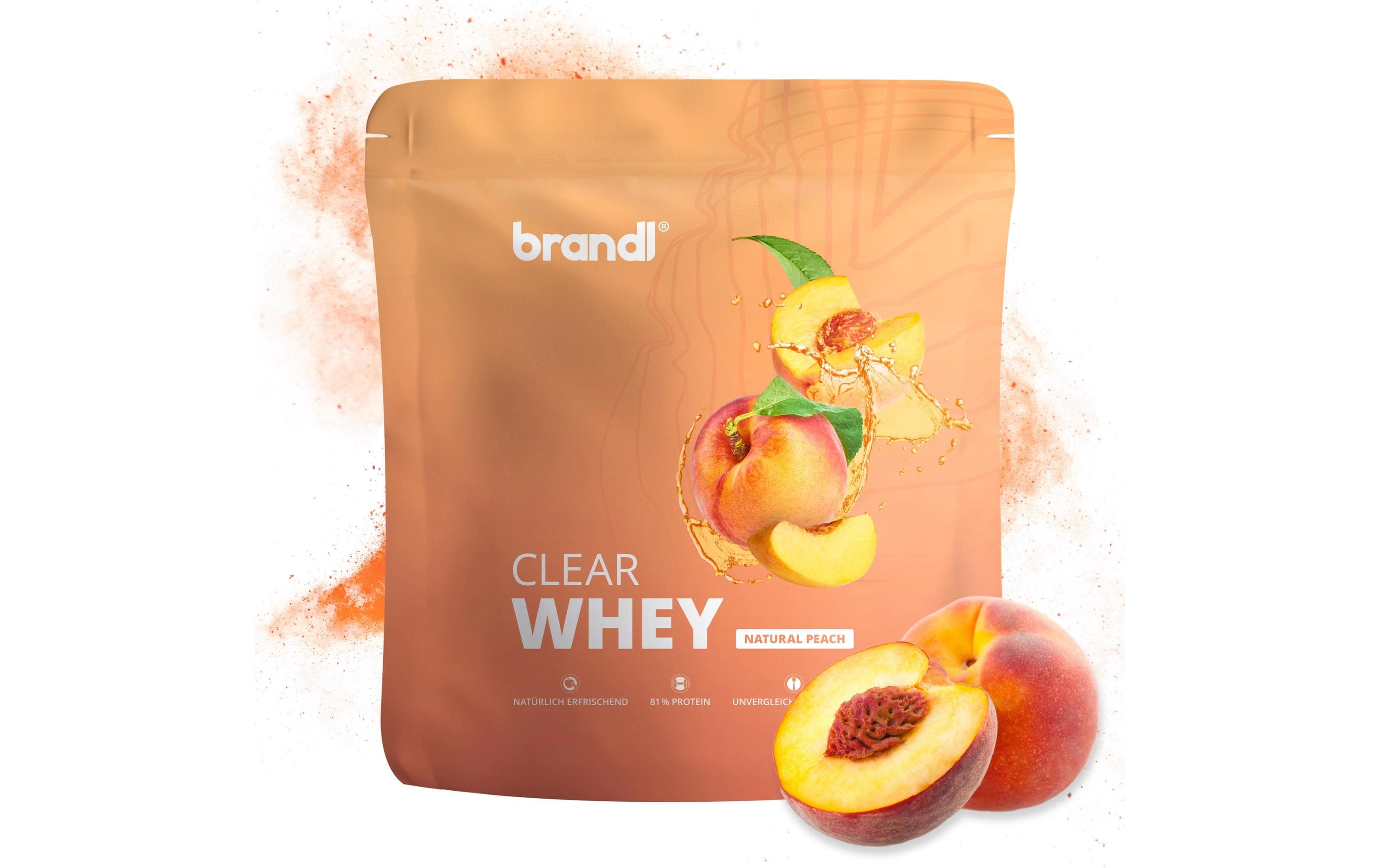 Brandl-Nutrition Pulver Clear Whey Pfirsich 800 g