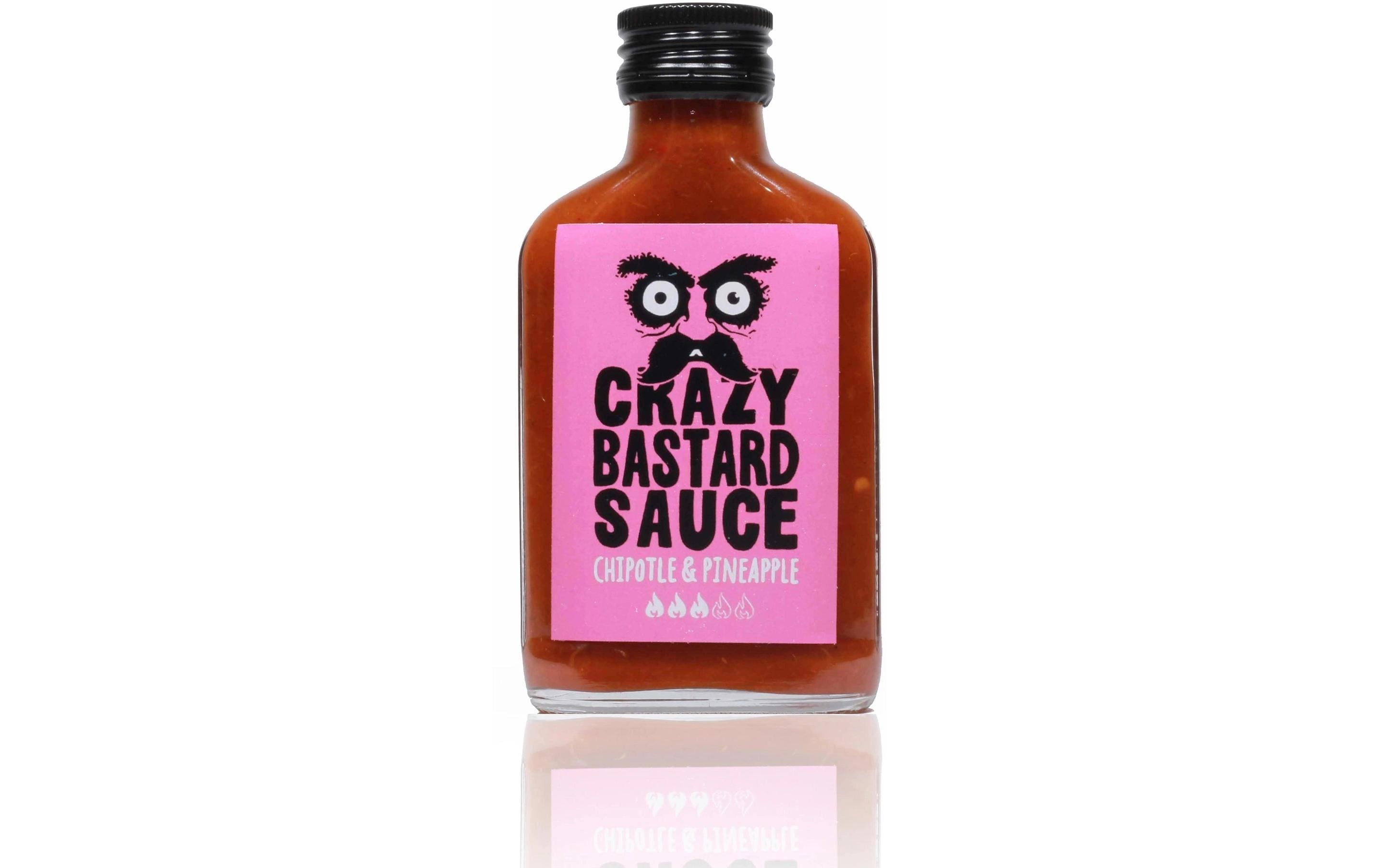 Crazy Bastard Sauce Hot Sauce Chipotle und Pineapple 100 ml