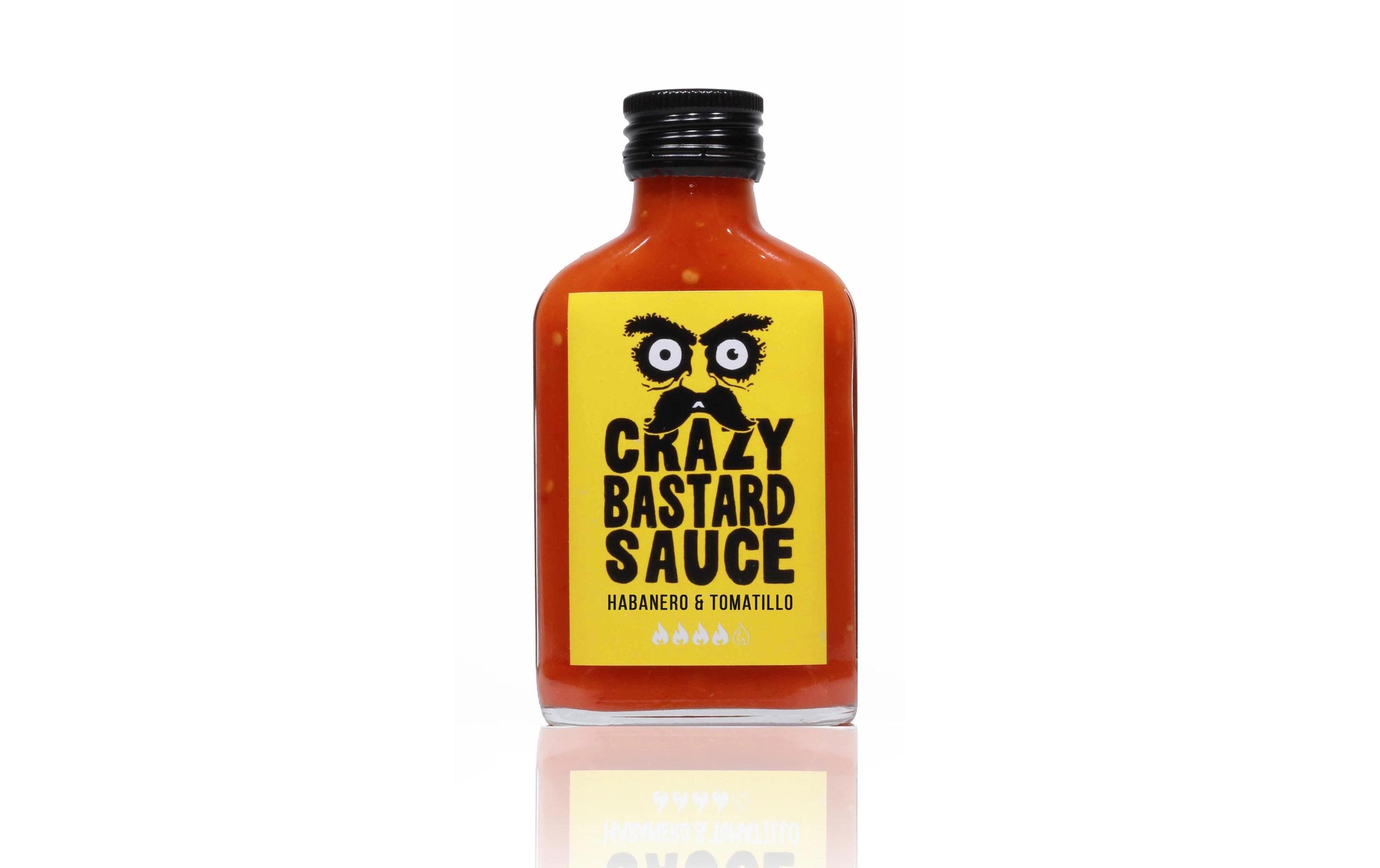 Crazy Bastard Sauce Hot Sauce Habanero und Tomatillo 100 ml