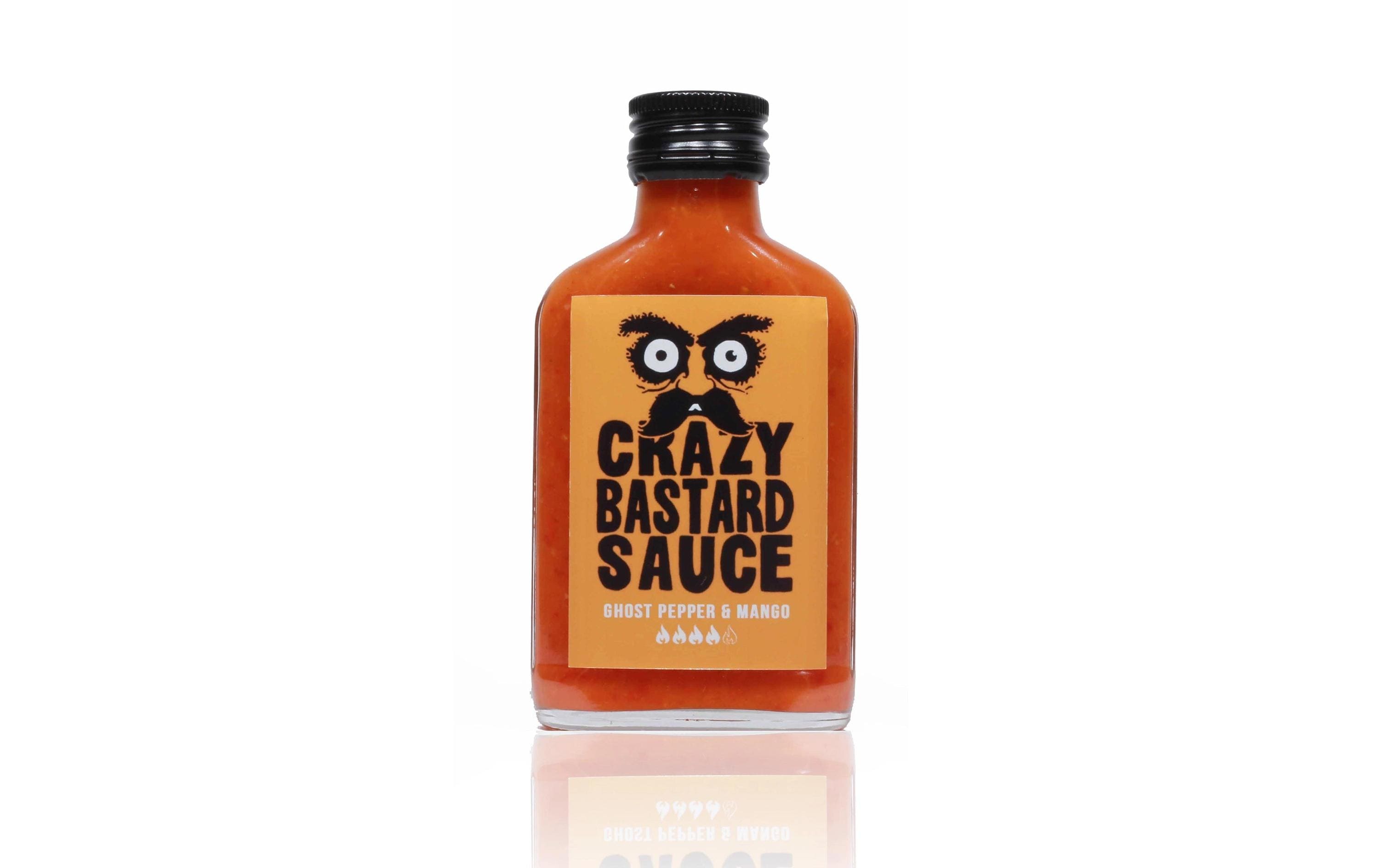 Crazy Bastard Sauce Hot Sauce Ghost Pepper und Mango 100 ml