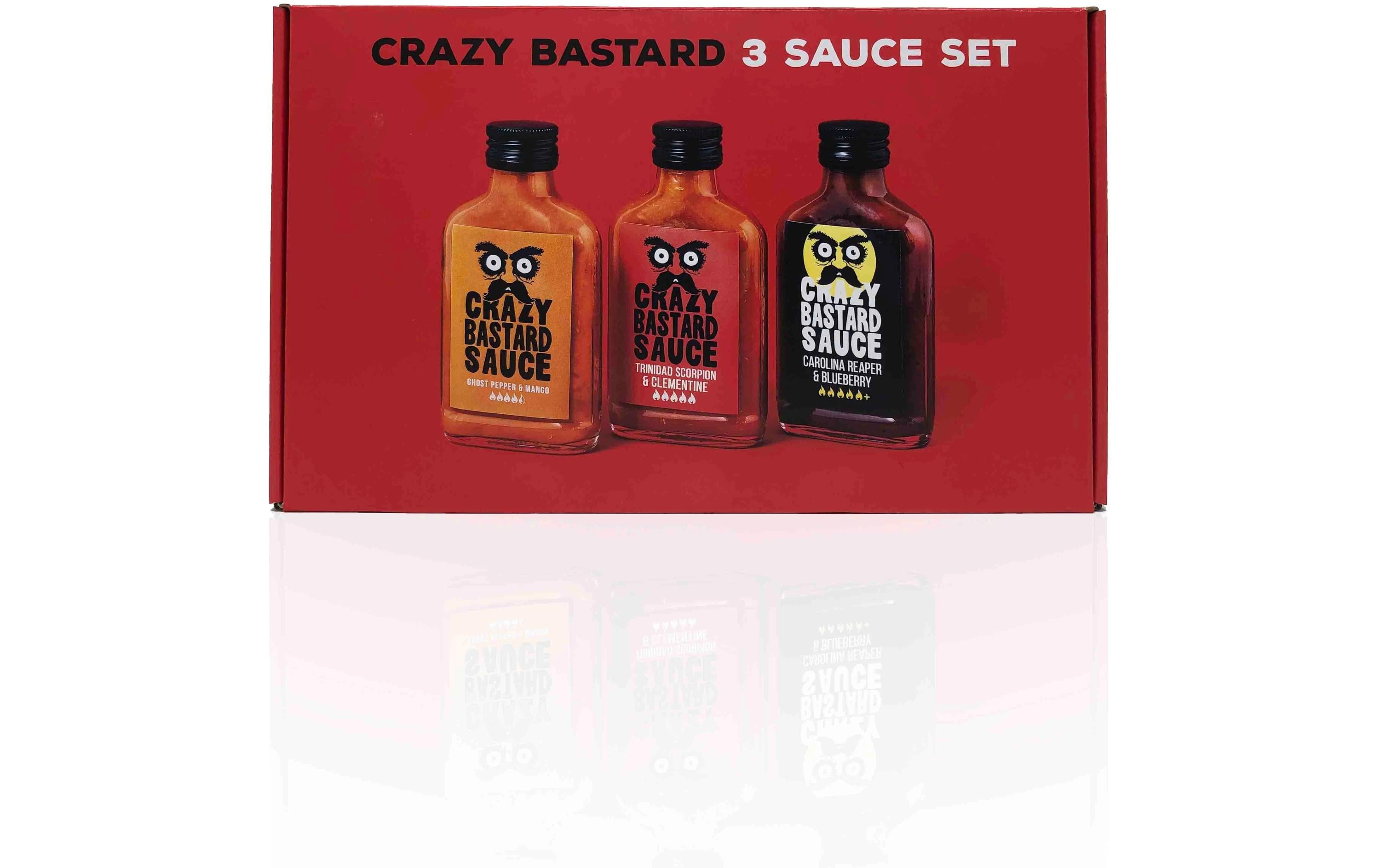 Crazy Bastard Sauce Schärfste Saucen 3er-Set 3 x 100 ml