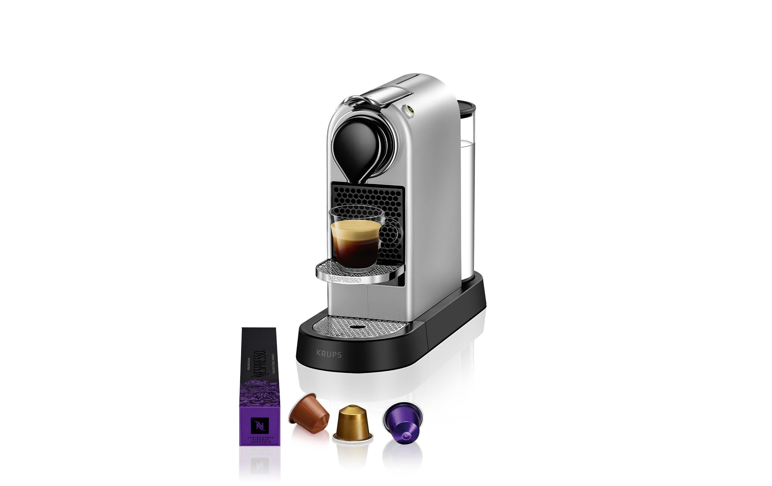 Krups Kaffeemaschine Nespresso CitiZ XN741B Silber