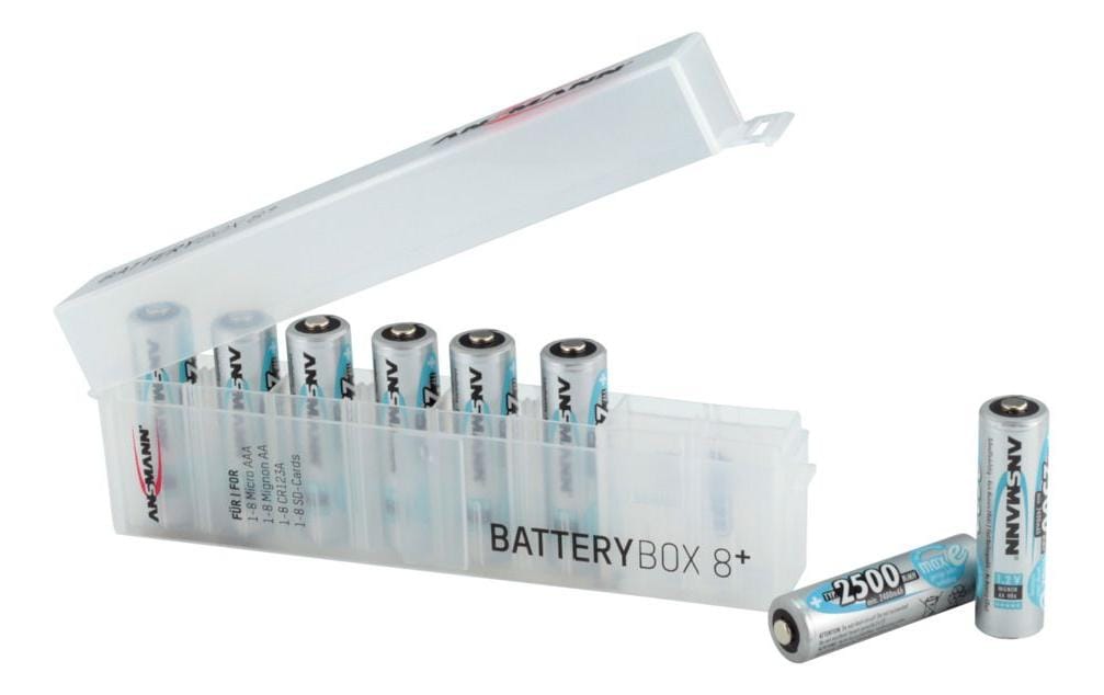 Ansmann Batterie/Akku-Box 8 + für 8xAAA / 8x AA / 8x CR123A / 8x SD