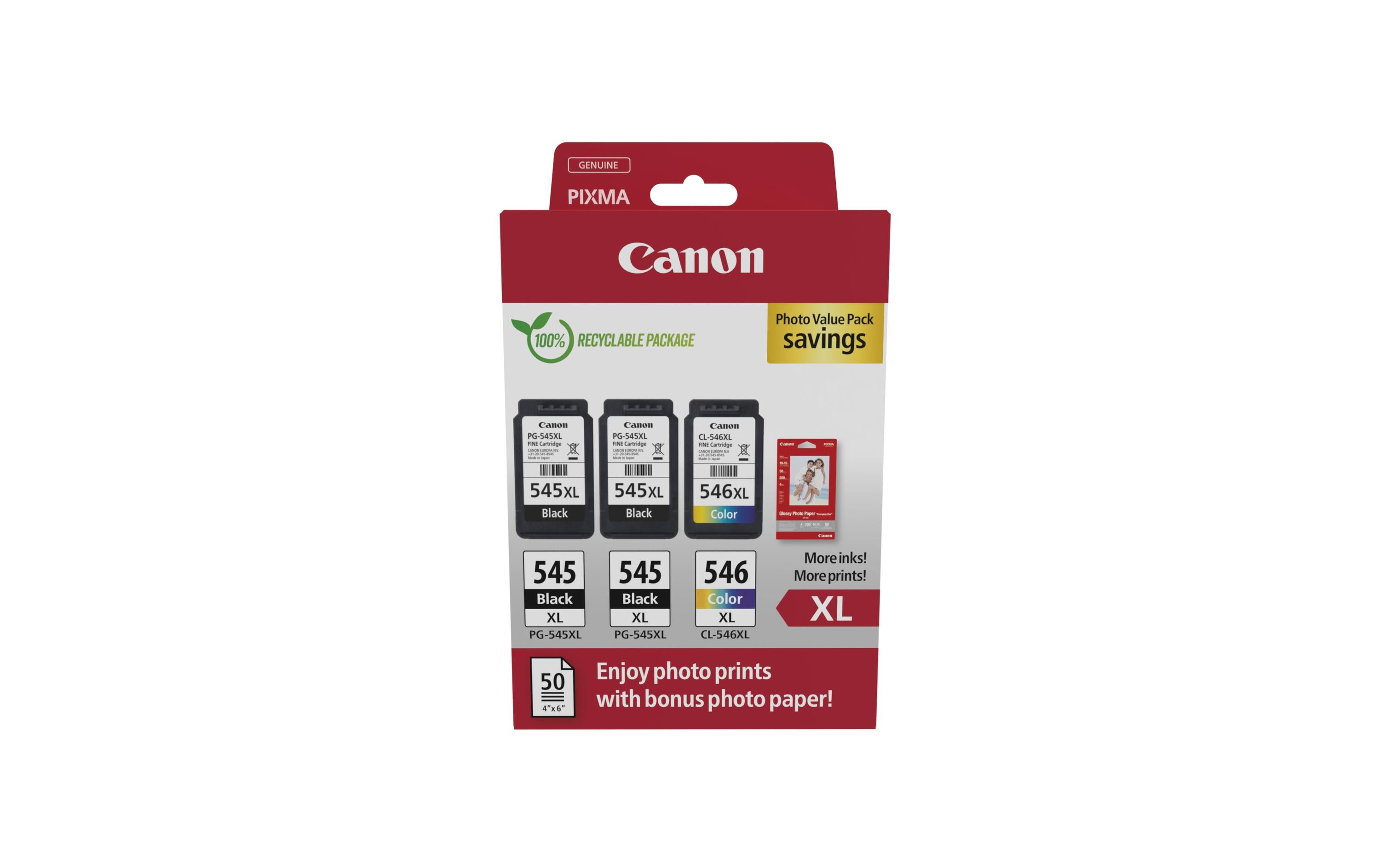 Canon Tinte 2xPG-545XL/1xCL-546XL Photo Black/Cyan/Magenta/Yellow