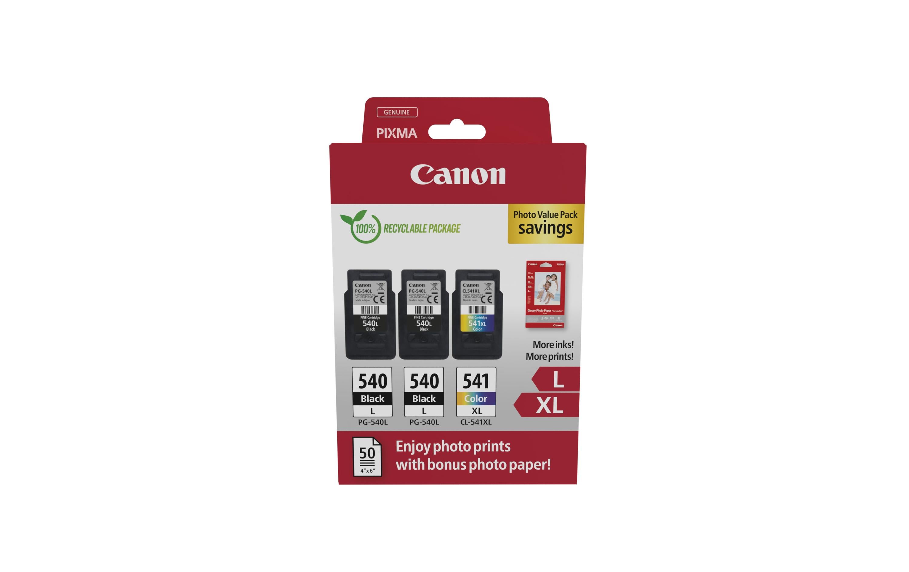 Canon Tinte 2xPG-540L/1xCL-541XL Photo Black/Cyan/Magenta/Yellow