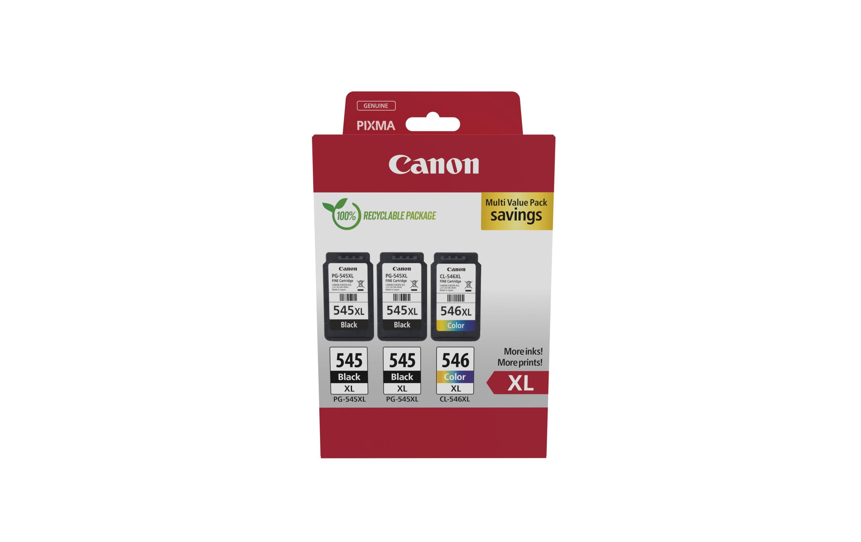 Canon 2x PG-545XL/1xCL-546XL Multipack Black/Cyan/Magenta/Yellow