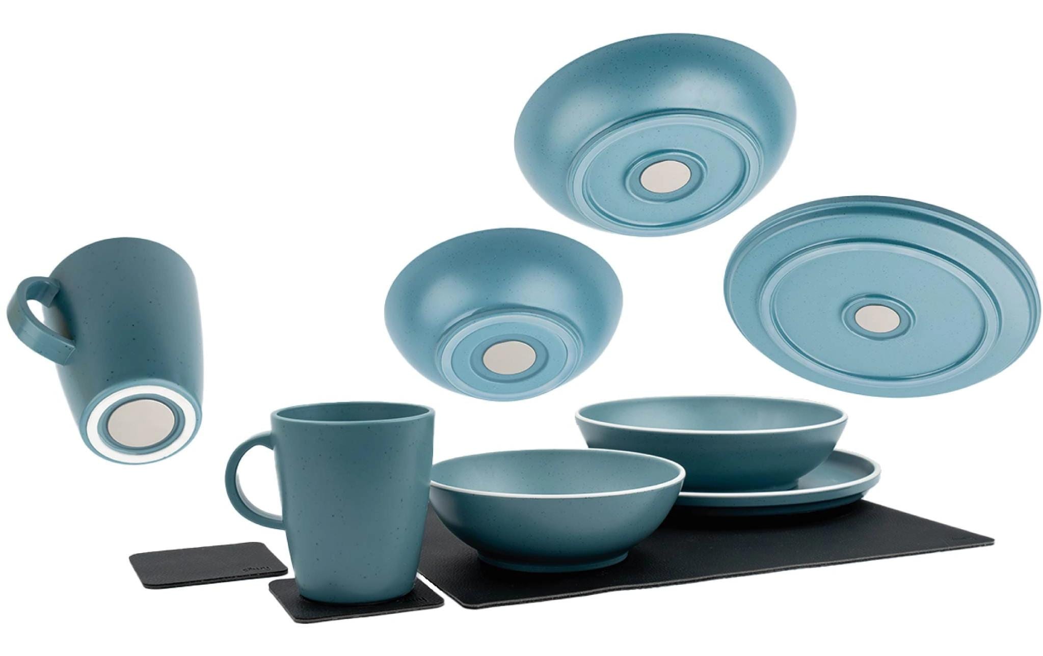 Silwy Magnet-Kunststoff-Geschirrset Dolomit Blue