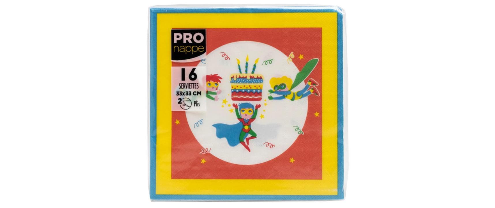 PRO nappe Papierservietten Superheld 33 cm x 33 cm, 16 Stück
