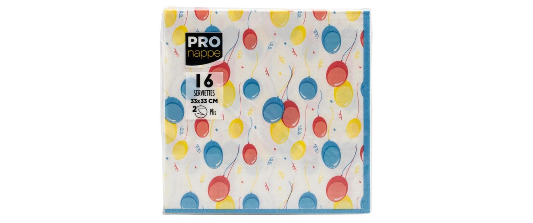 PRO nappe Papierservietten Geburtstag 33 cm x 33 cm, 16 Stück
