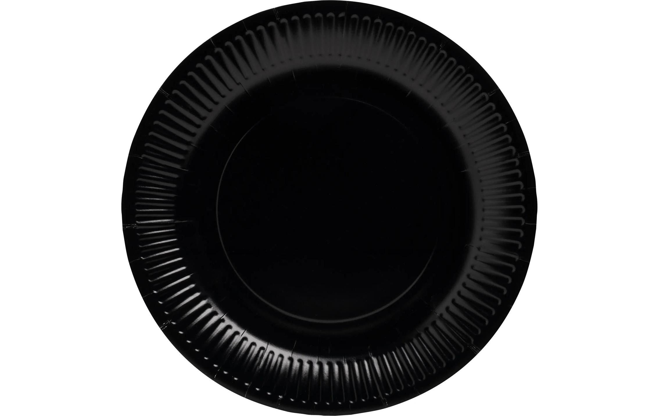 PRO nappe Einwegteller 23 cm, 20 Stück, Schwarz