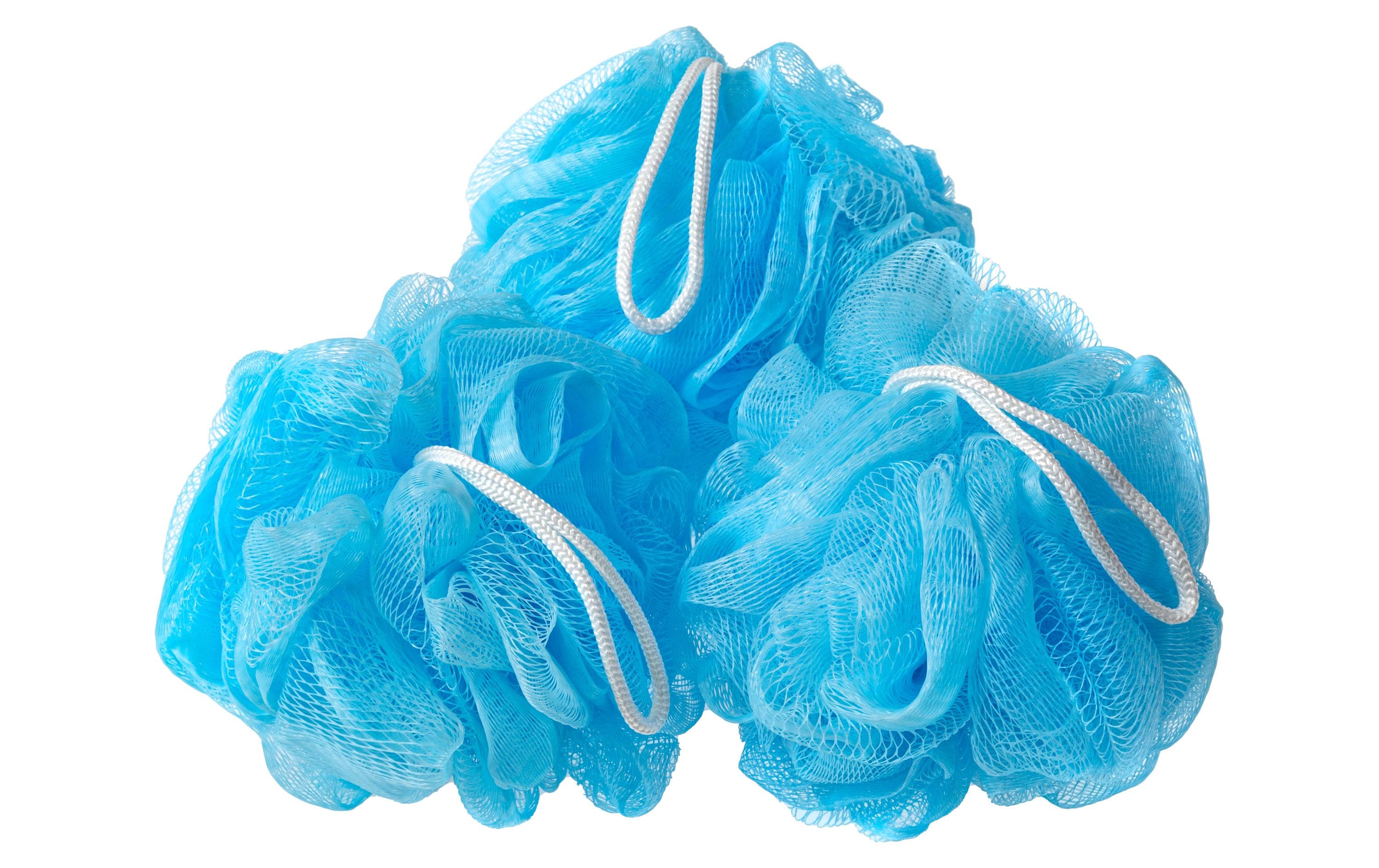 COCON Duschschwamm Hellblau, 3 Stück