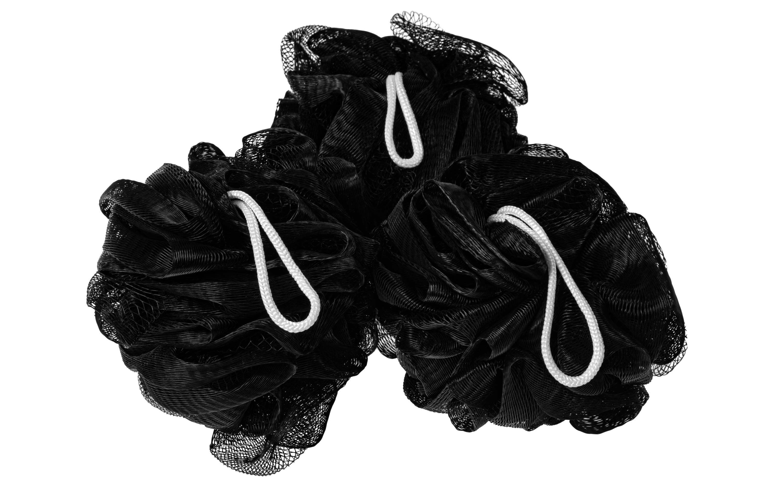 COCON Duschschwamm Schwarz, 3 Stück