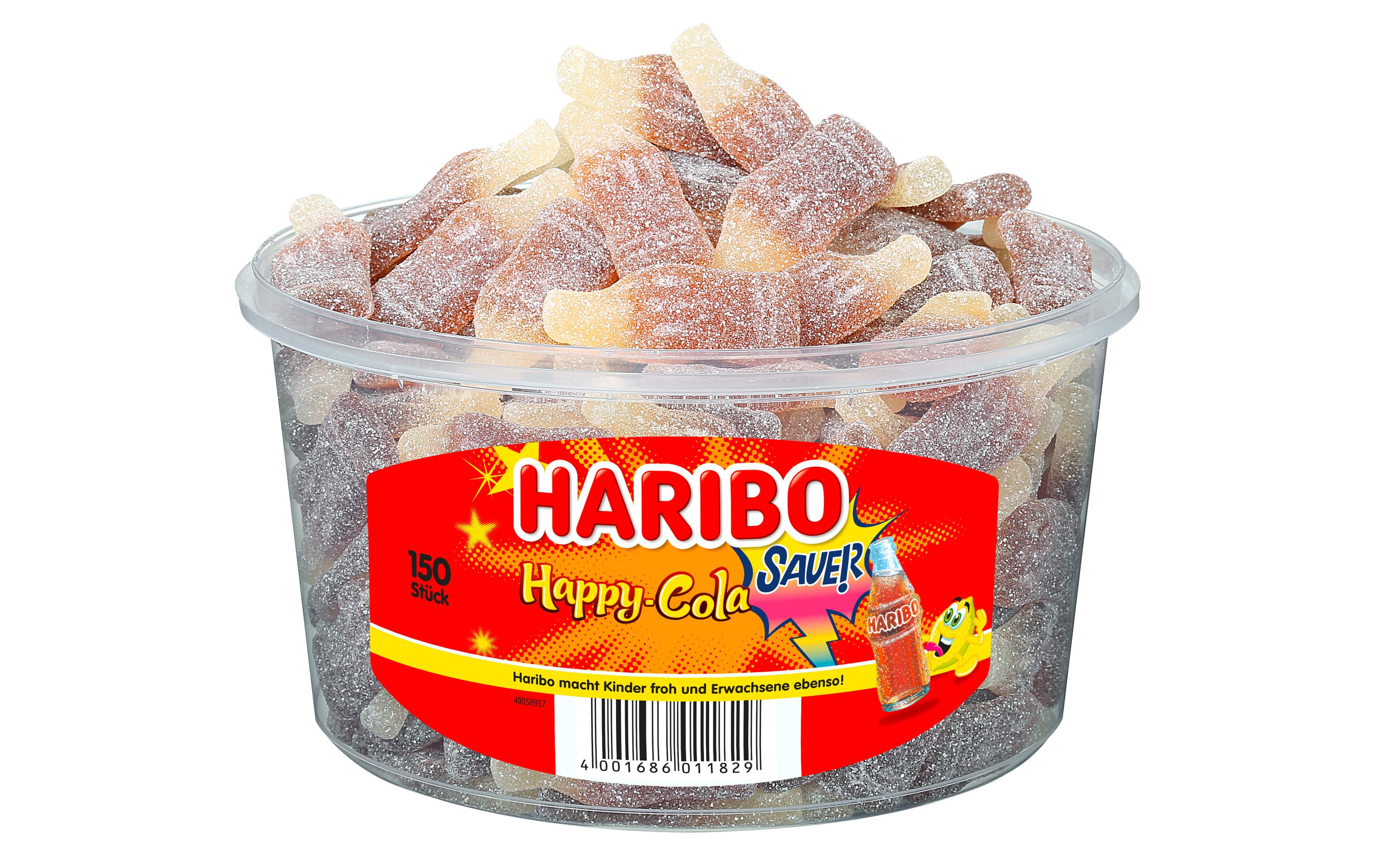 Haribo Gummibonbons Happy Cola sauer 150 Stück