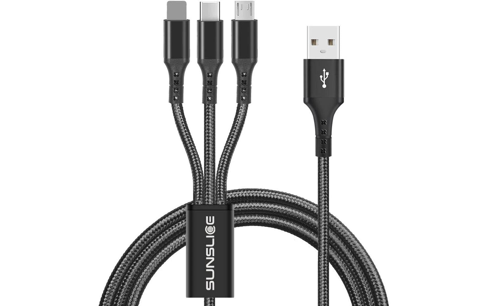 SunSlice Trident Kabel USB - Lightning/Micro-USB A/USB C 1 m