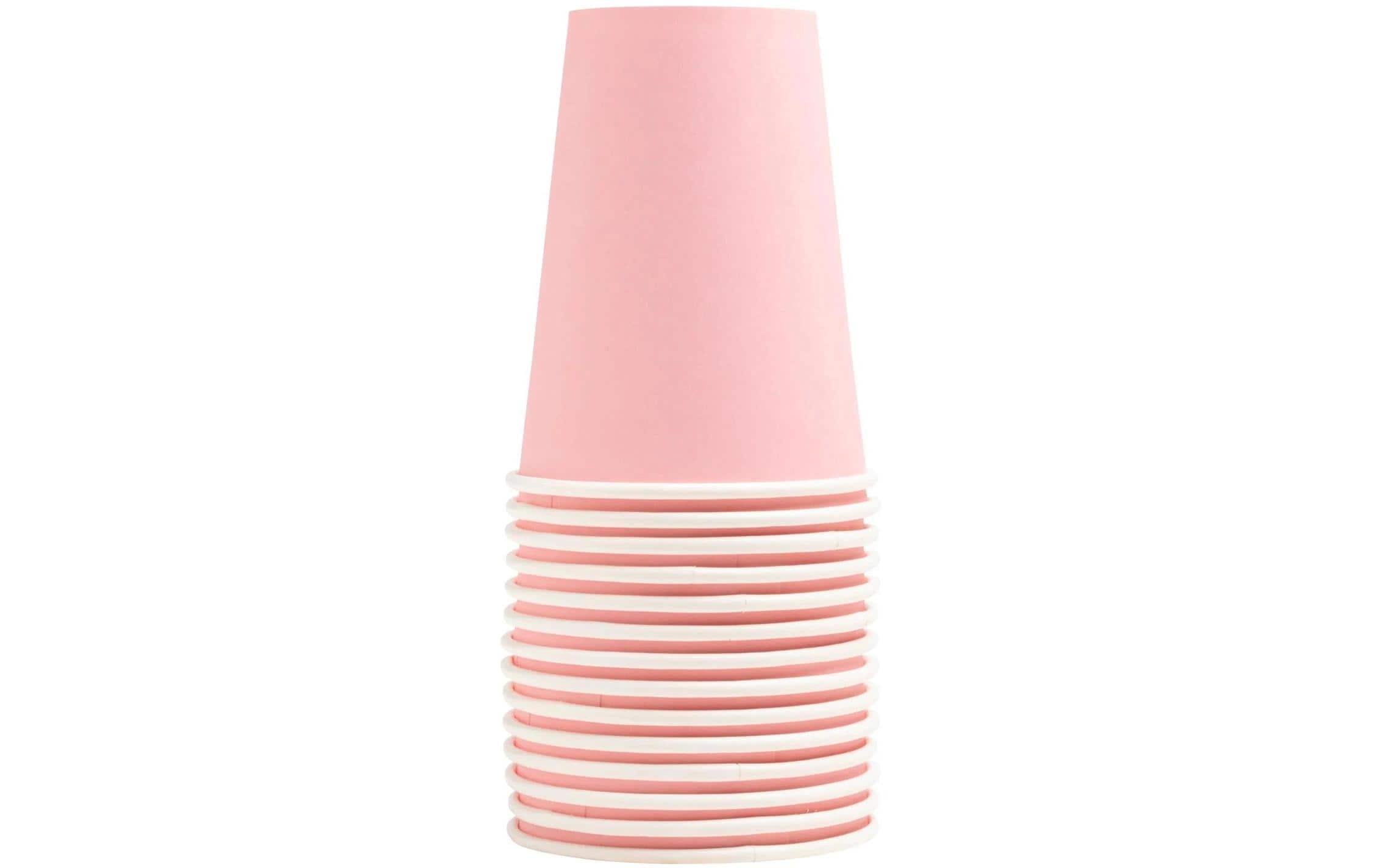 PRO nappe Einwegbecher 2 dl, 15 Stück, Rosa
