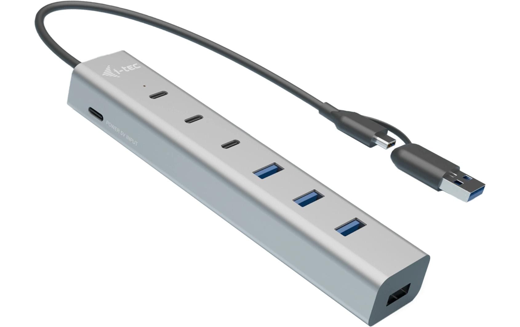 i-tec USB-Hub USB-C/USB-A, Metall, 3x USB-C, 4x USB-A