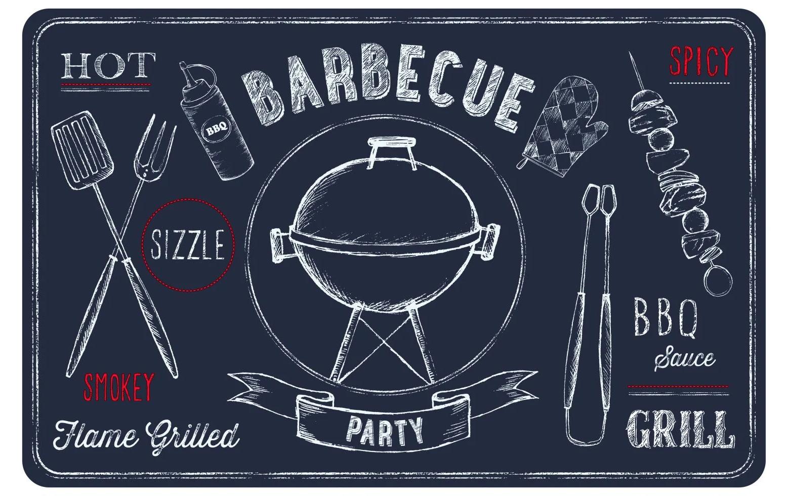 d-c-fix Tischset Barbecue 1 Stück, 29 cm x 44 cm,