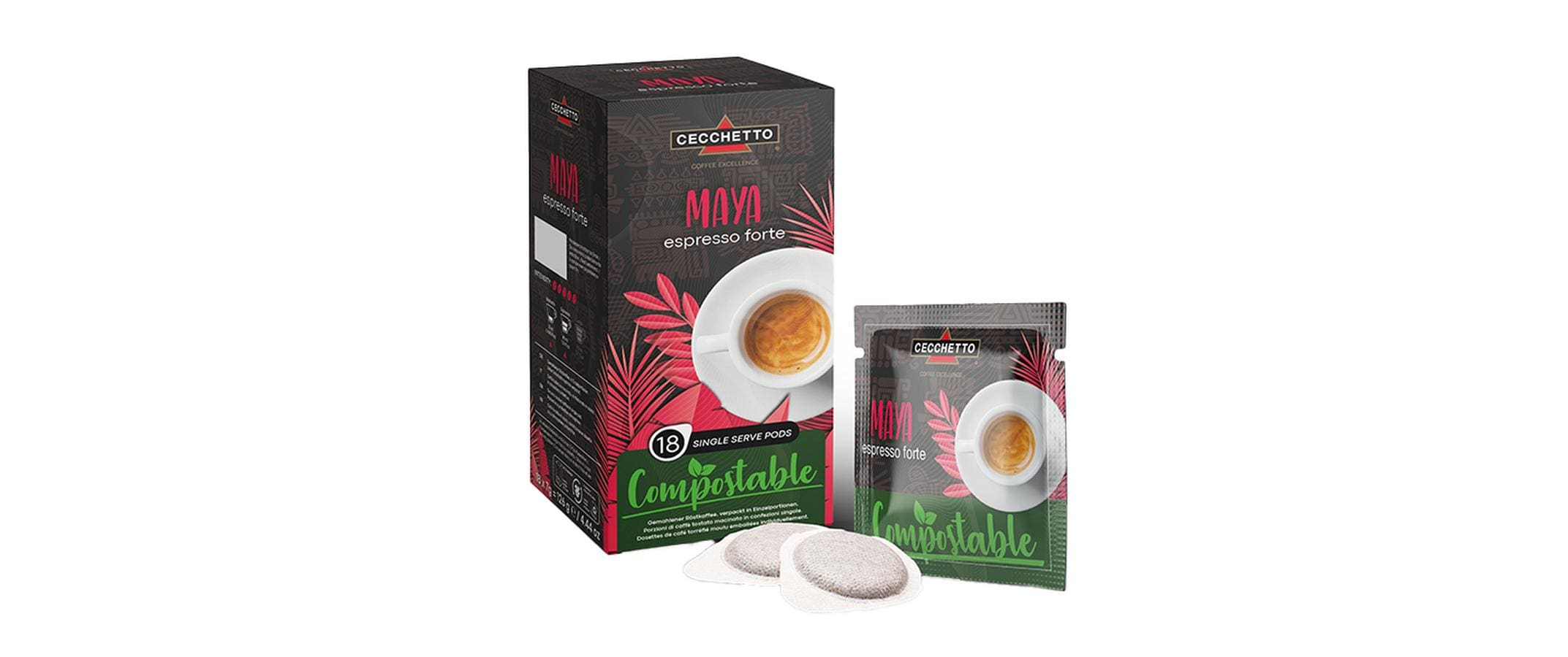 CECCHETTO Maya Espresso Forte E.S.E Pads 18 Stück