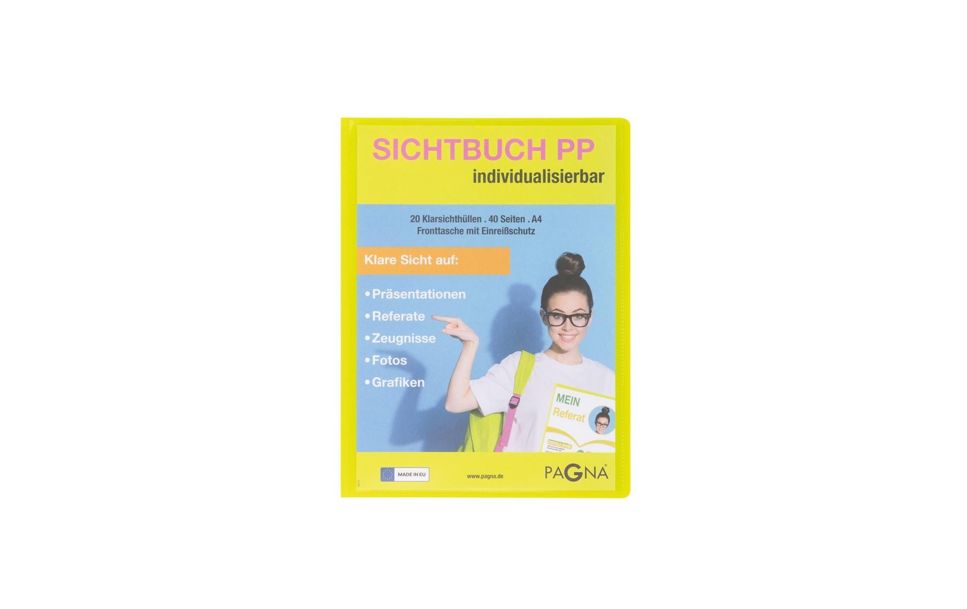Pagna Sichtbuch mit Fronttasche, School A4 Lindgrün