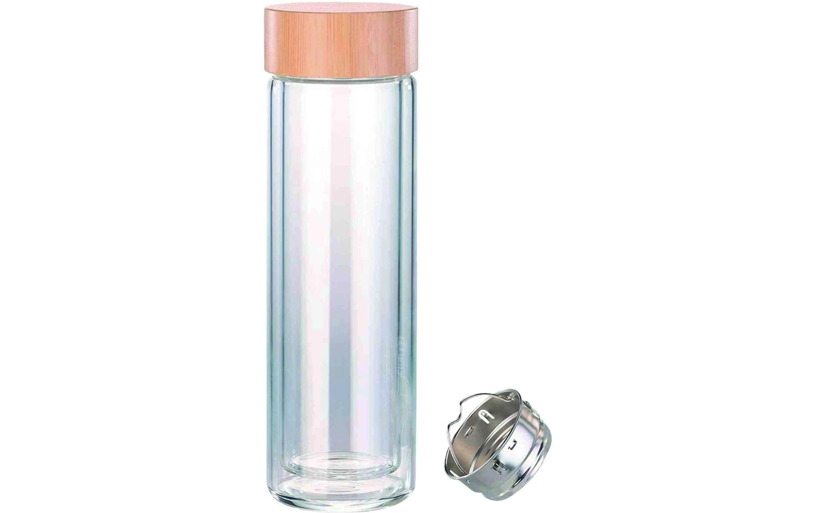 alpina Glaskaraffe mit Holzdeckel 0.45 l, Transparent