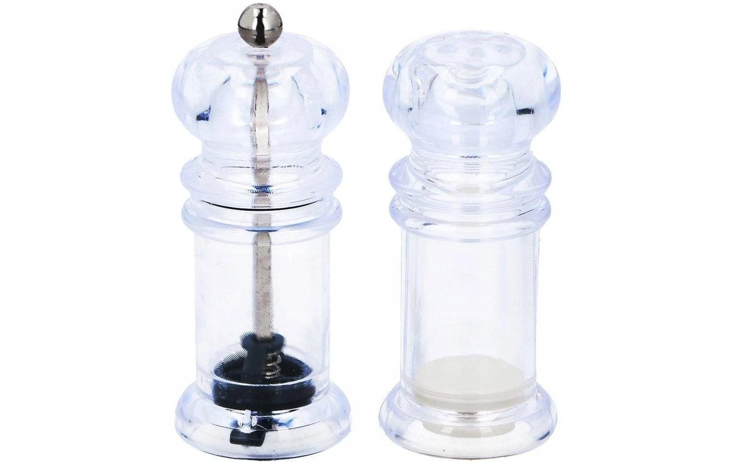 alpina Salz- und Pfeffermühle 2 Stück, 10 cm, Transparent
