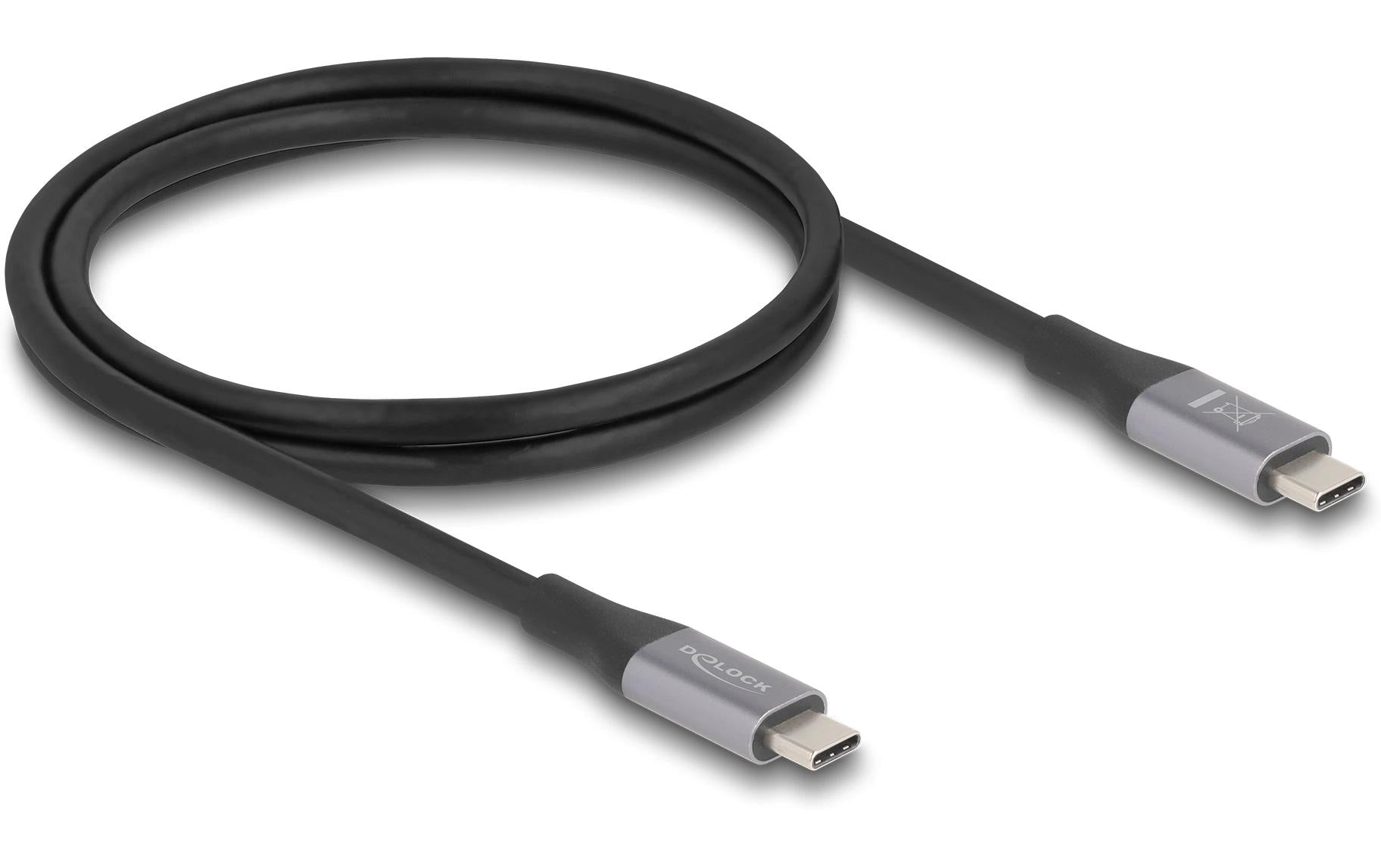 Delock USB4-Kabel 40 Gbps PD 3.1 240 W USB C - USB C 1 m
