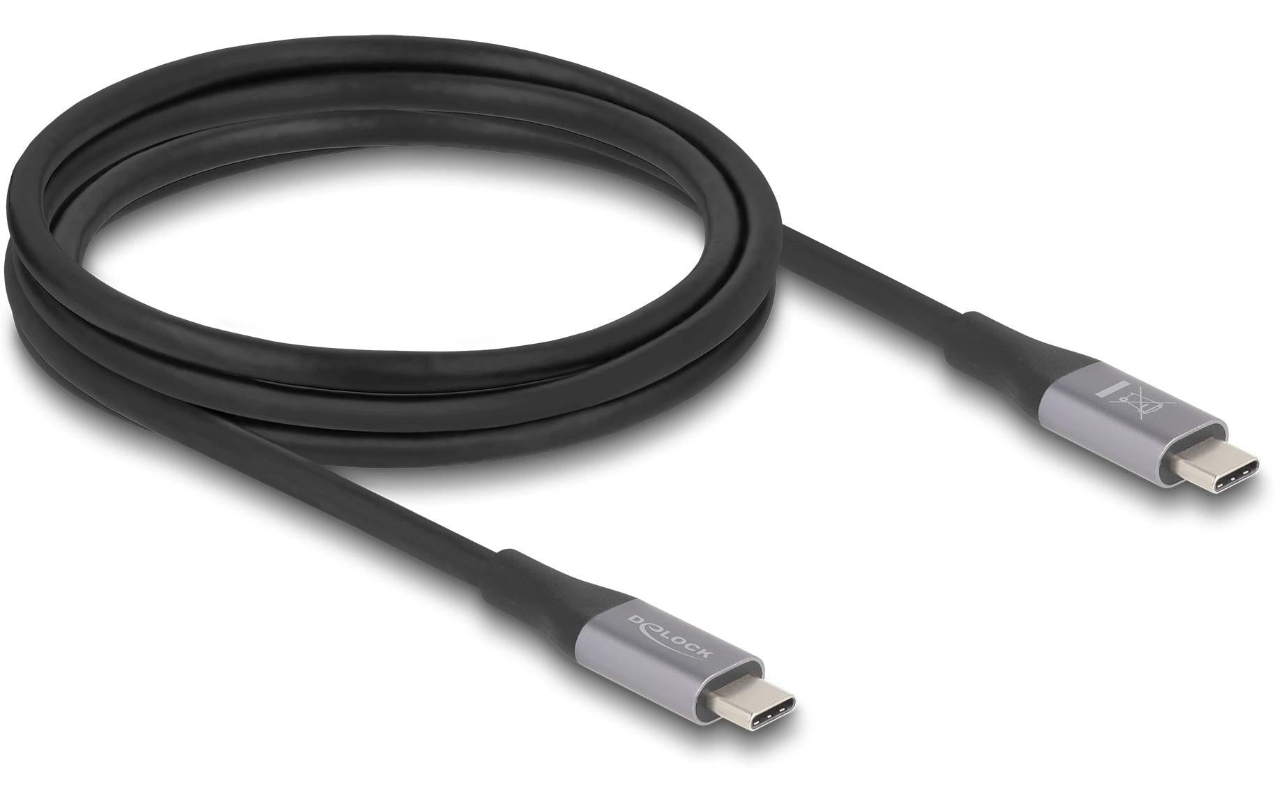 Delock USB4-Kabel 40 Gbps PD 3.1 240 W USB C - USB C 2 m