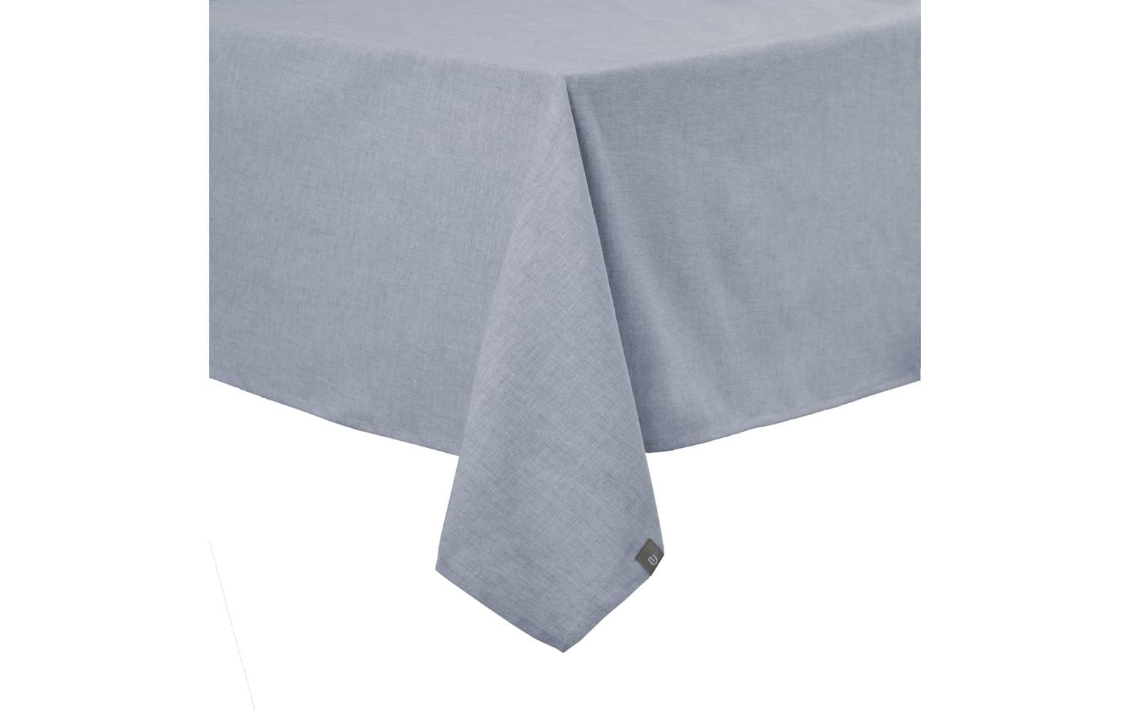 Urbanara Tischdecke Tolosa, 140 cm x 3 m, Jeansblau