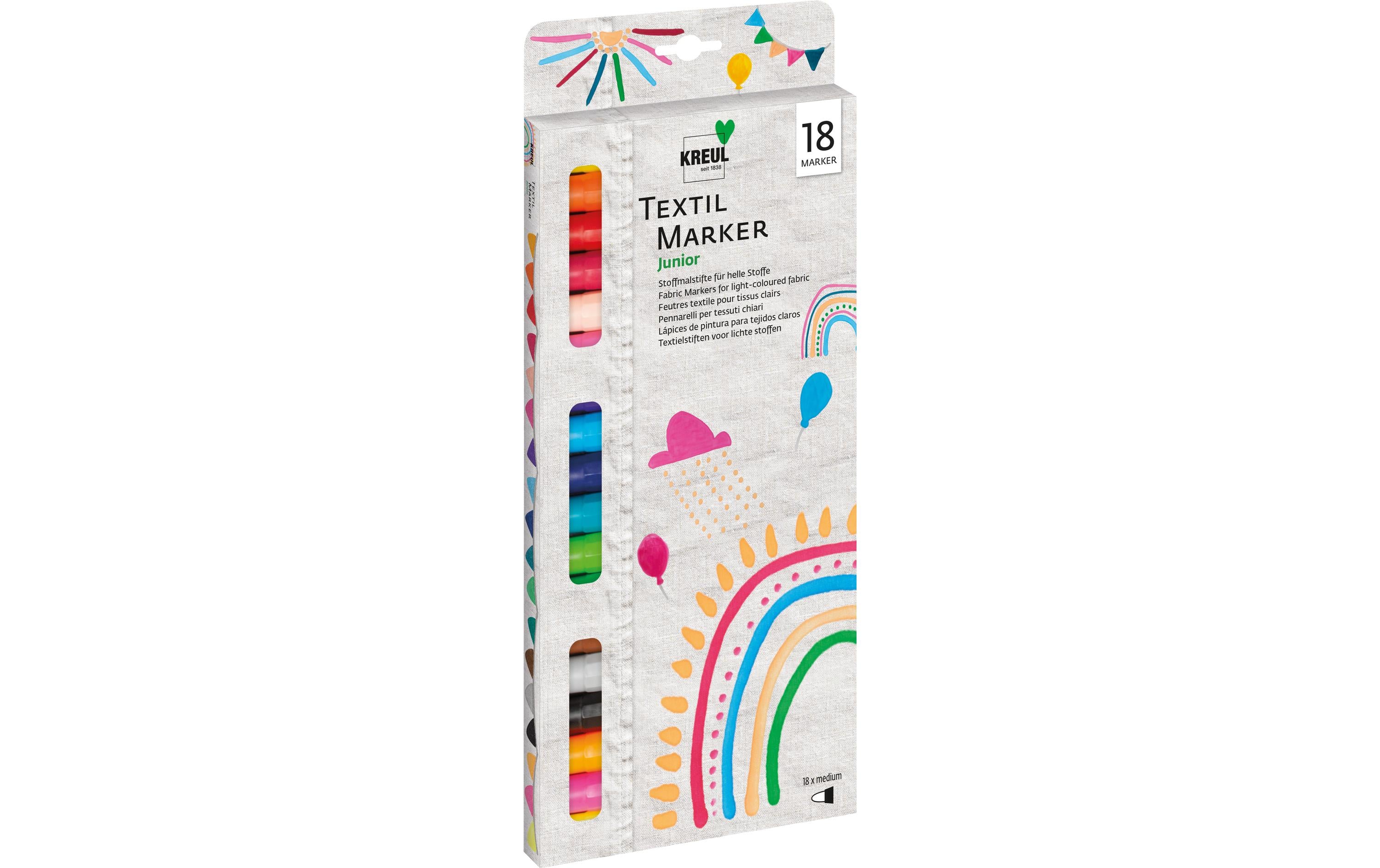 Kreul Textilmarker medium Junior 18er Set