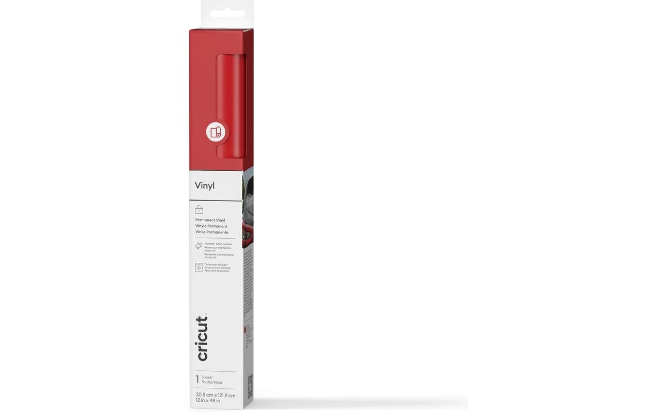 Cricut Vinylfolie Permanent 30.5 x 122 cm, 1 Stück, Rot