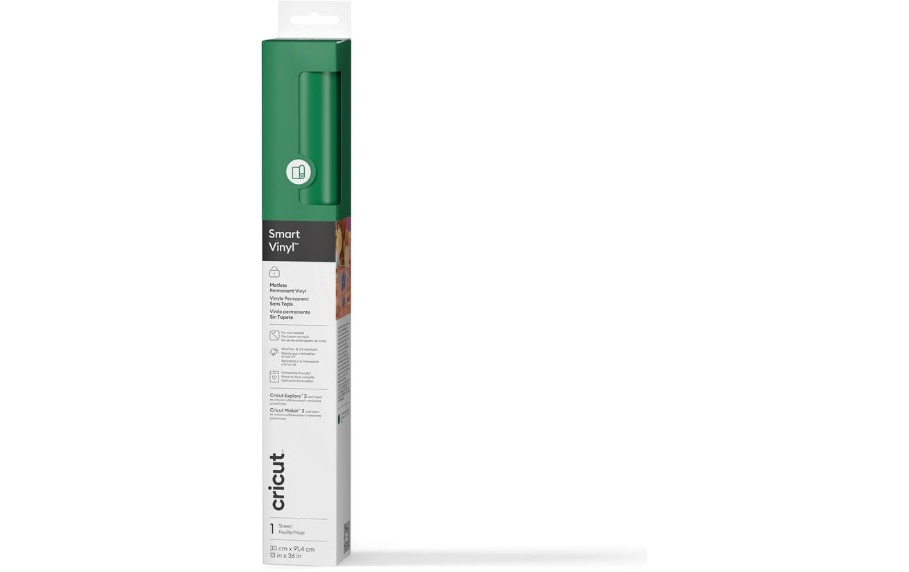 Cricut Vinylfolie Smart Permanent 33 x 91.4 cm, 1 Stück, Grün