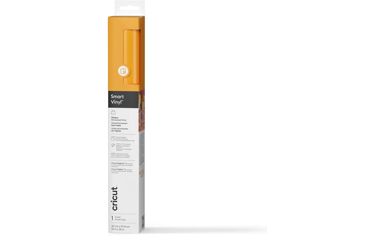 Cricut Vinylfolie Smart Permanent 33 x 91.4 cm, 1 Stück, Gelb