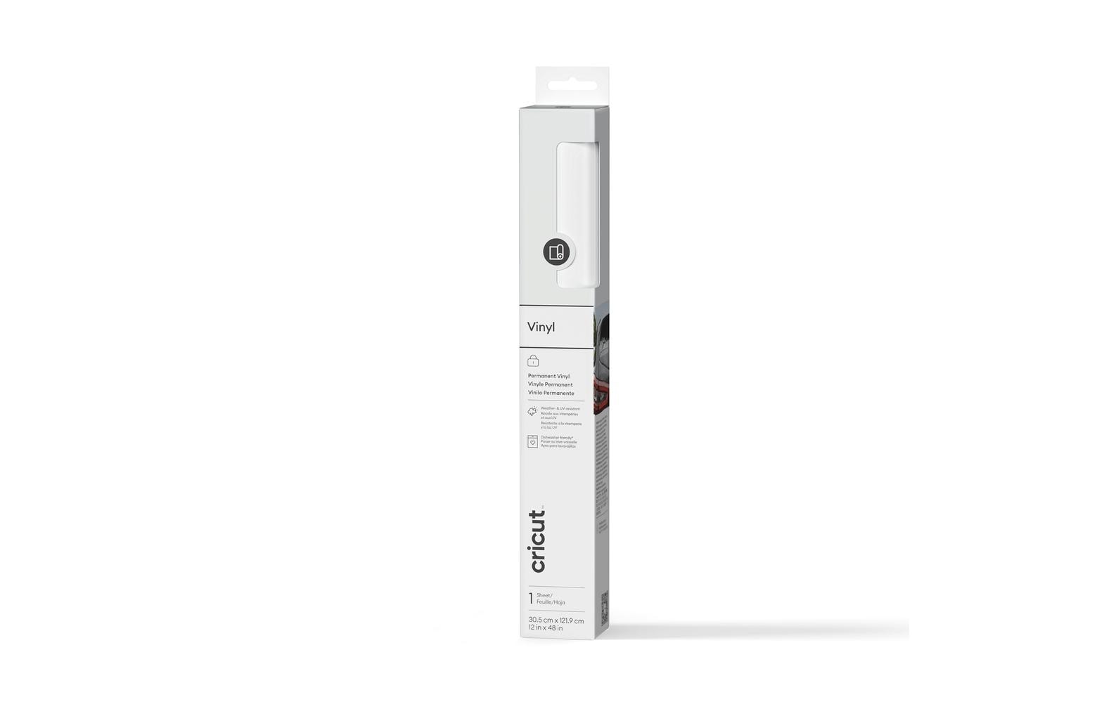 Cricut Vinylfolie Permanent 30.5 x 122 cm, 1 Stück, Weiss