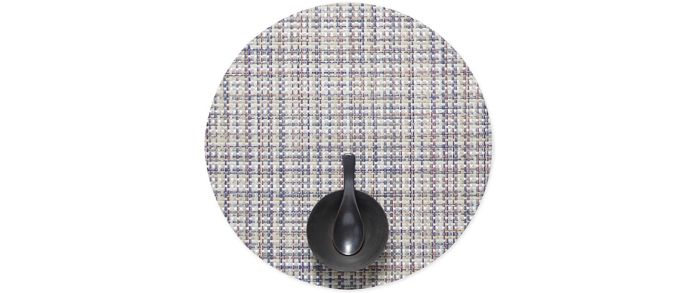 Chilewich Tischset Basketweave, rund, 38 cm x 38 cm, Bonbon