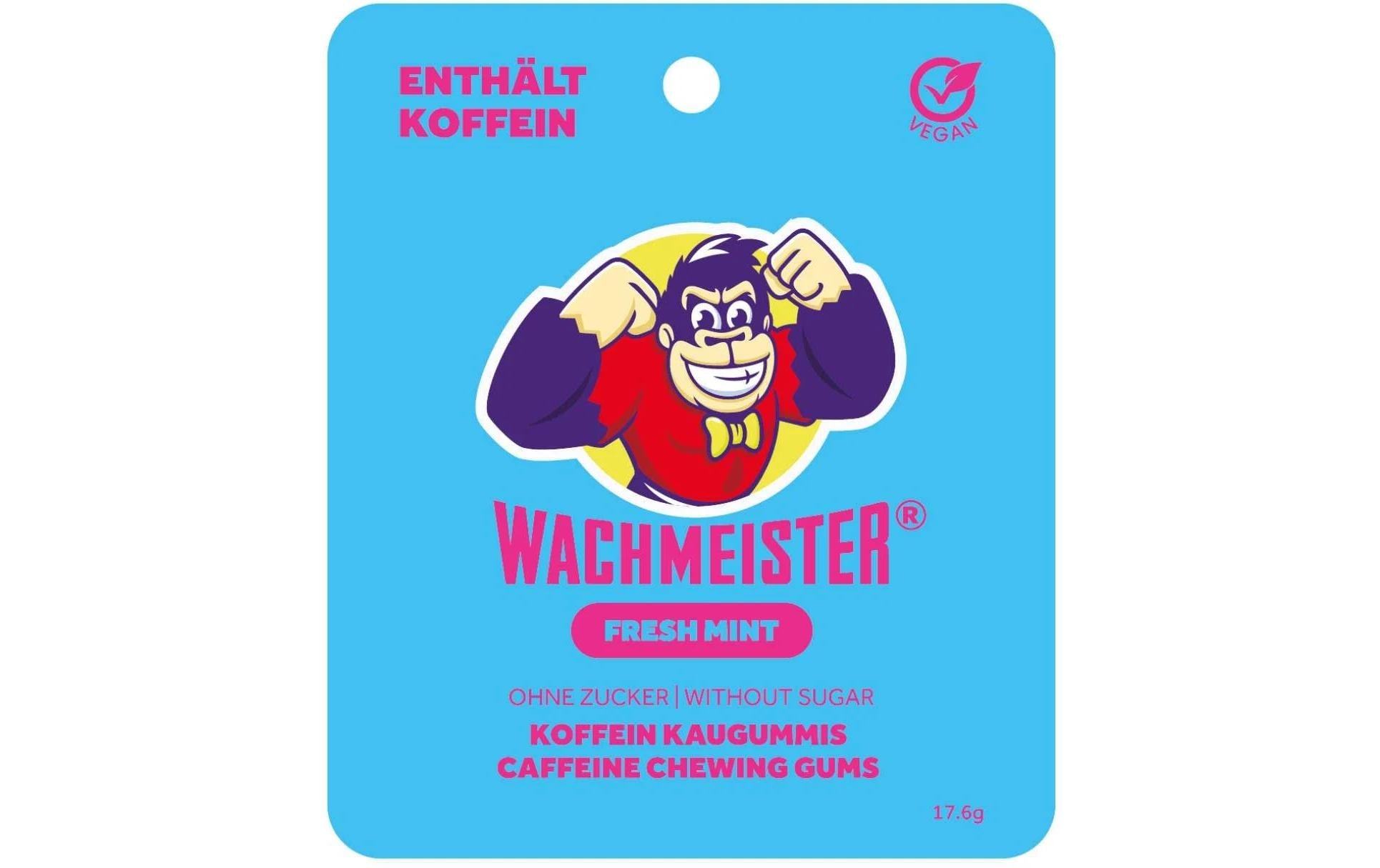 Wachmeister Kaugummi Koffein Kaugummi Minze 17.6 g