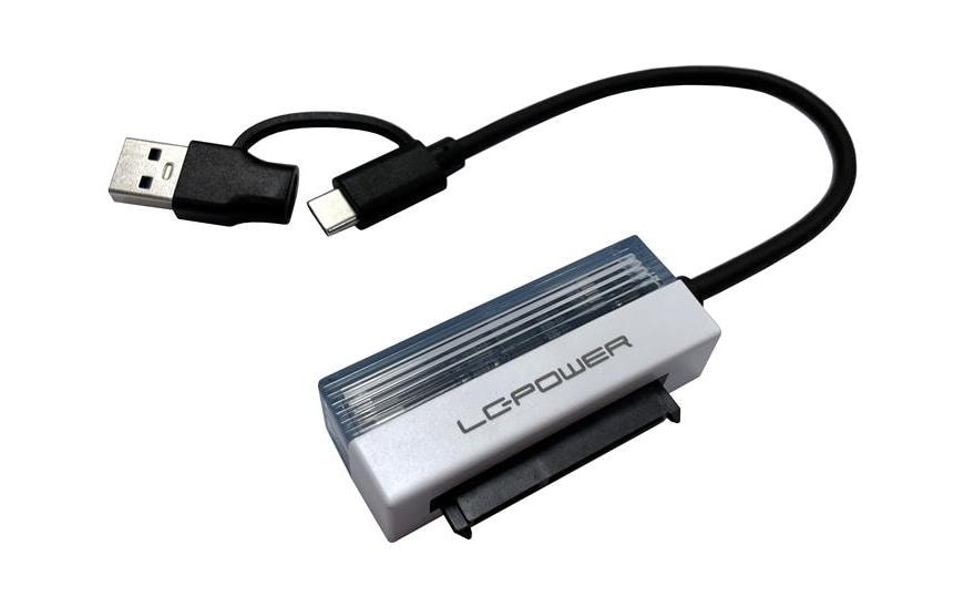 LC-Power LC-ADA-USB-SATA-25 USB-A Stecker; USB-C Stecker - SATA