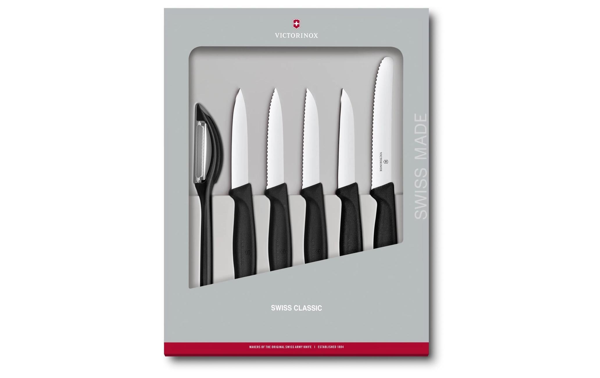 Victorinox Gemüsemesser Swiss Classic 6-teilig, Schwarz