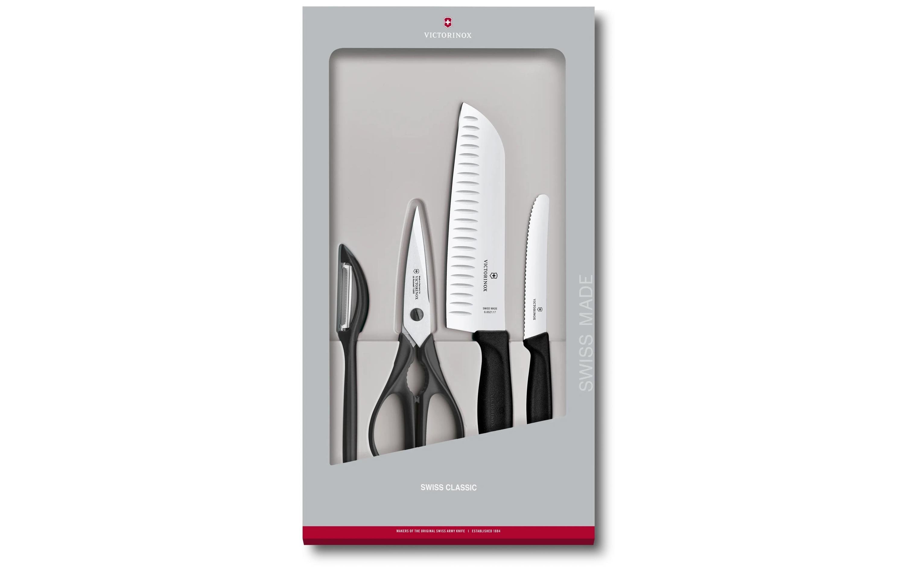 Victorinox Messer-Set Swiss Classic 4-teilig, Schwarz