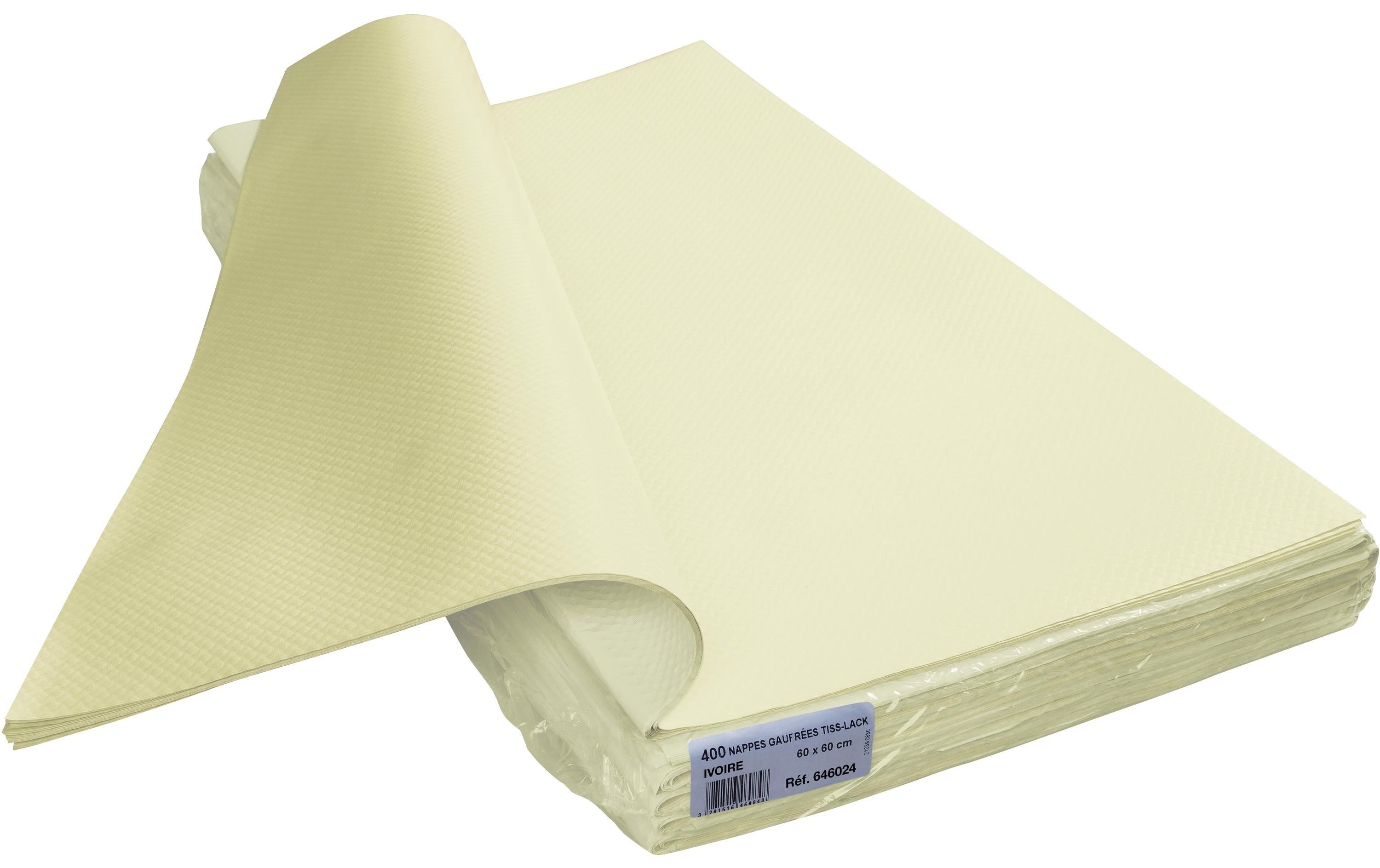 PRO nappe Tischdecke 400 Stück, 60 cm x 0.6 m, Elfenbein