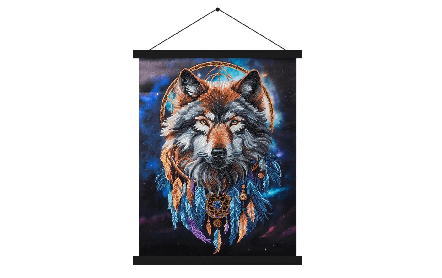 CRAFT Buddy Bastelset Enchanted Wolf Crystal Art Scroll Kit 40 x 50 cm