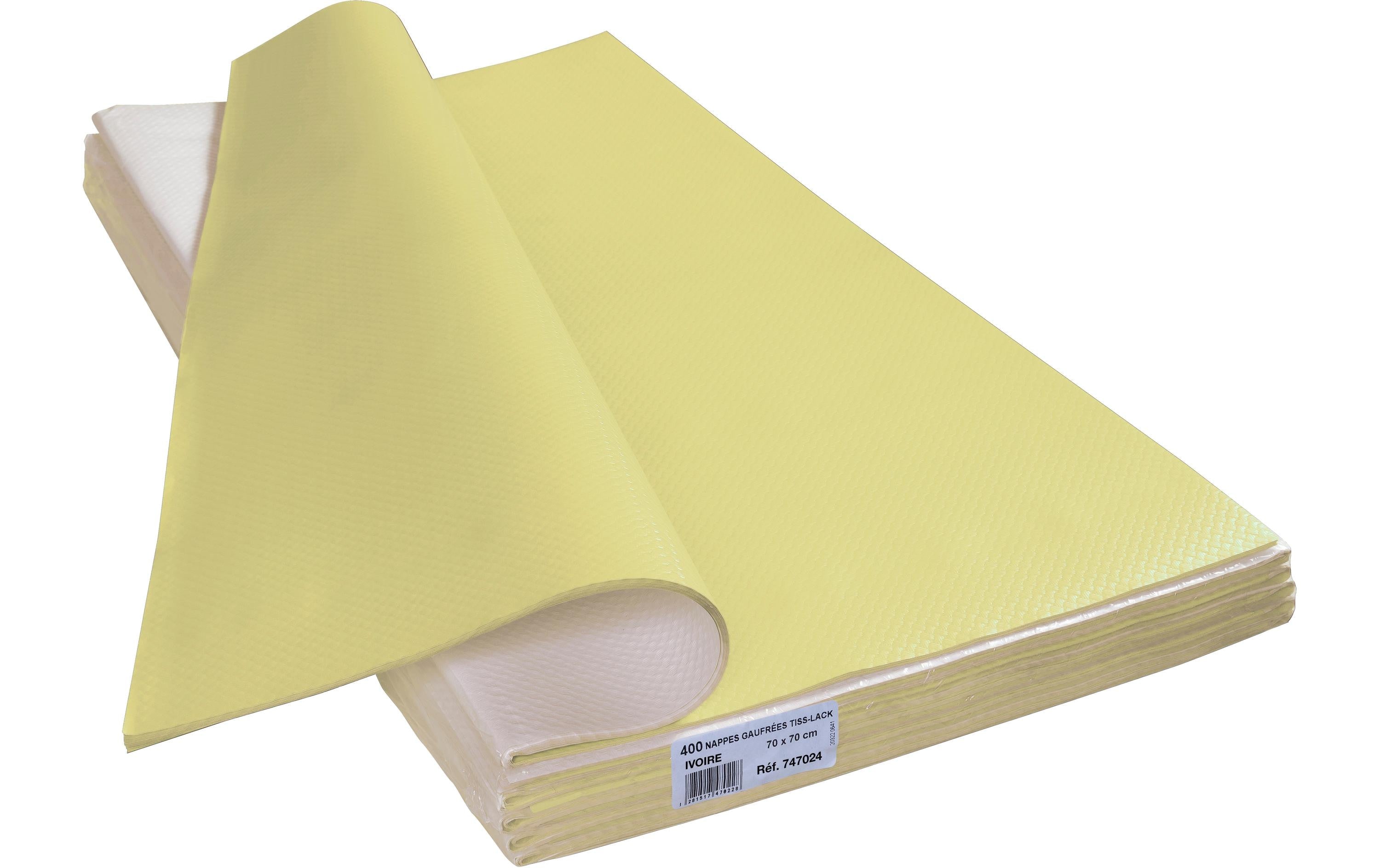 PRO nappe Tischdecke 400 Stück, 70 cm x 0.7 m, Elfenbein