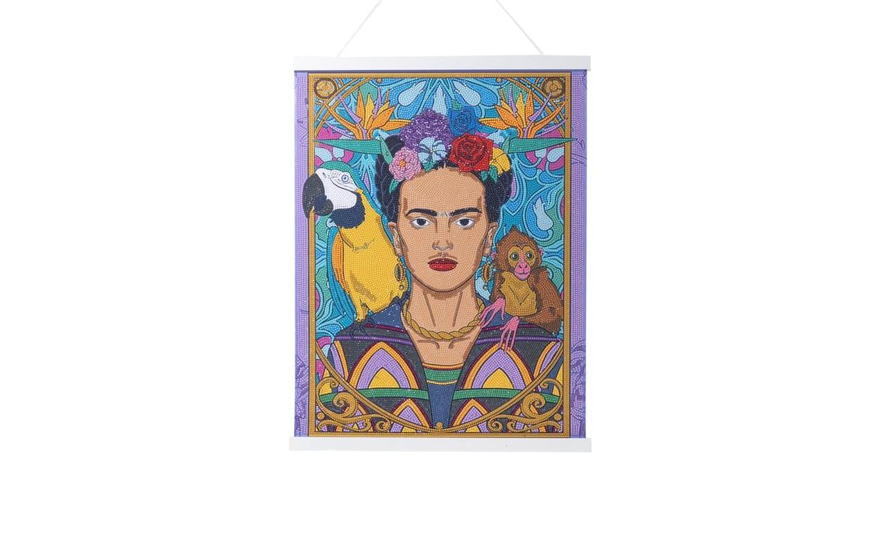 CRAFT Buddy Bastelset Frida Kahlo Crystal Art Scroll 40 x 50 cm